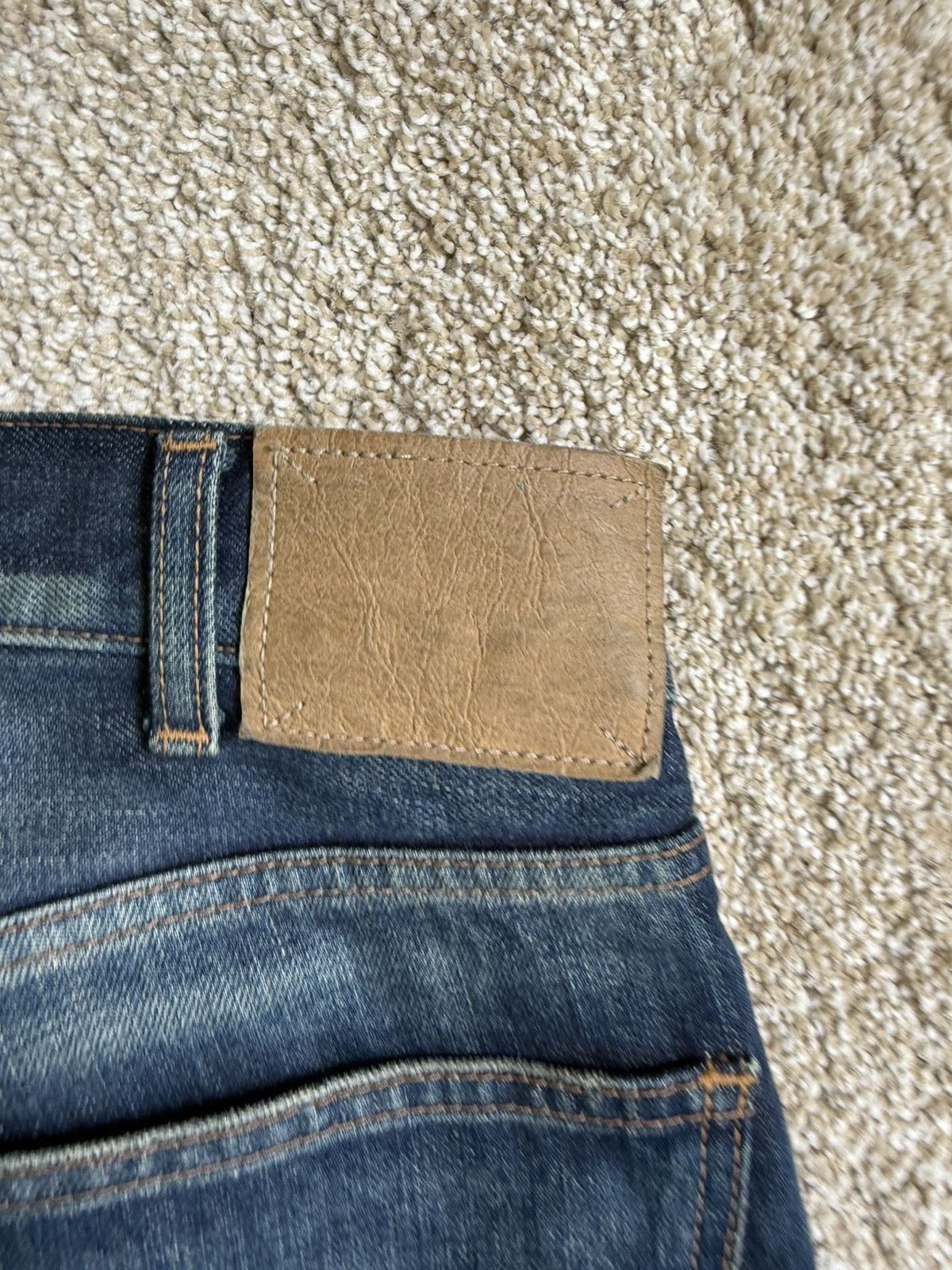 Celine Kurt Blowout Distressed Blue Marble Wash Denim Size US 29 - 8 Thumbnail