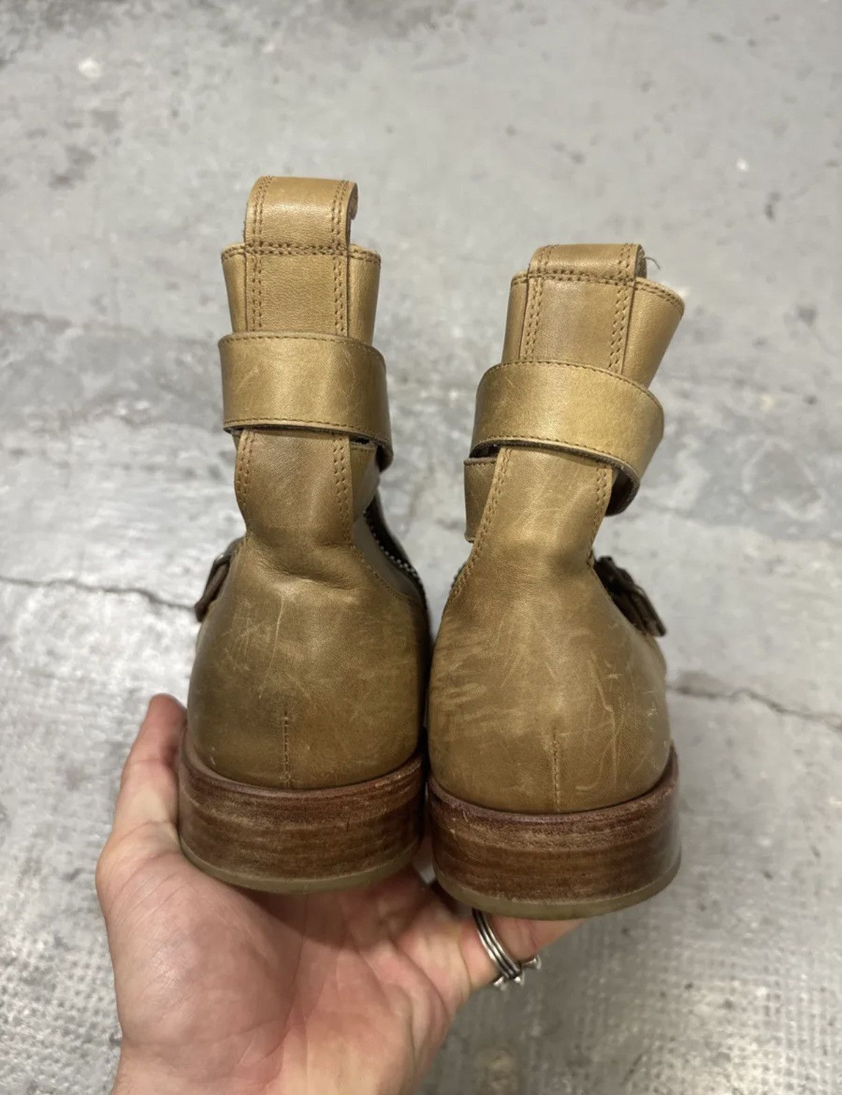 Balmain Archive Balmain Camel Leather Moto Boots Size US 9 / EU 42 - 6 Thumbnail