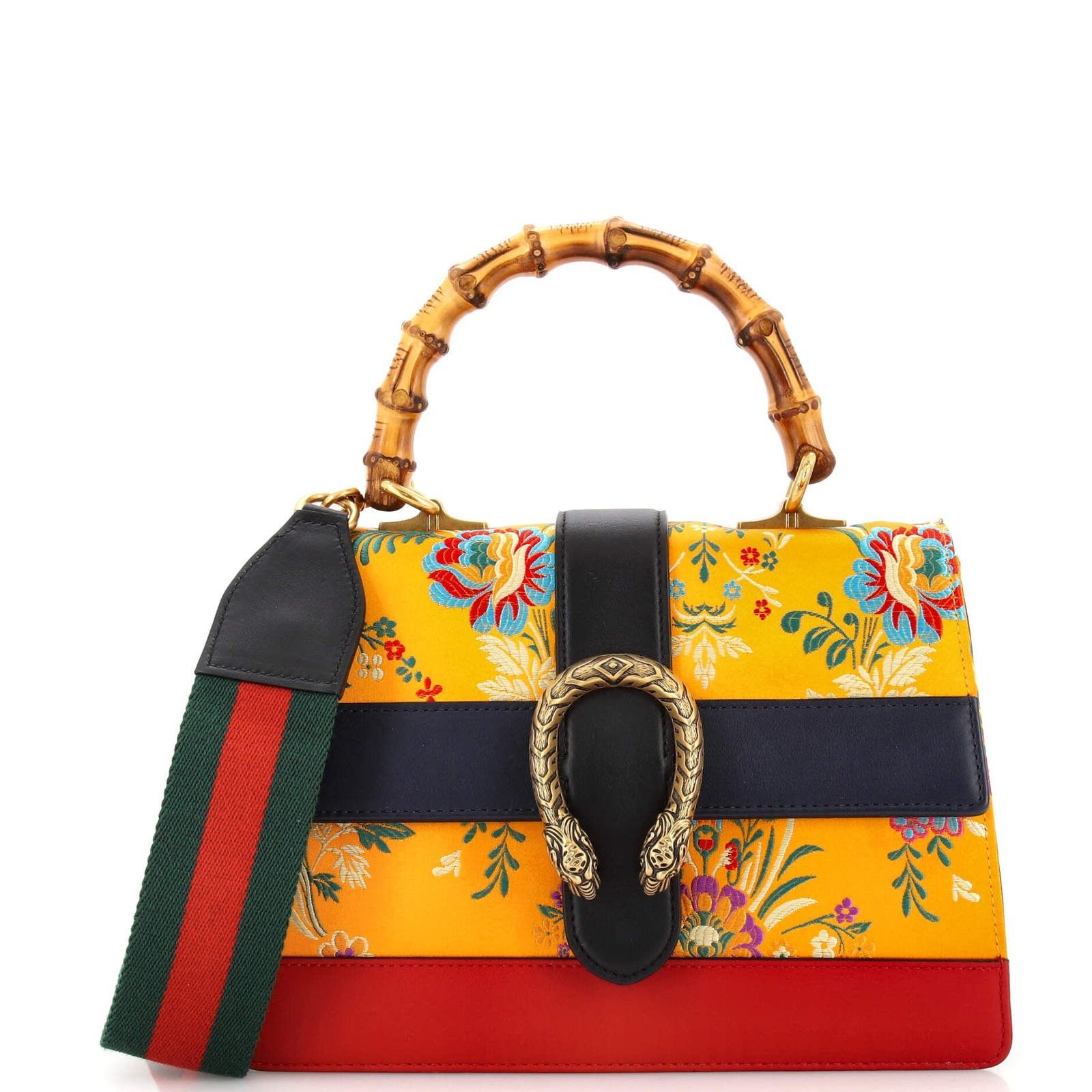 Gucci Dionysus Bamboo Top Handle Bag Floral Jacquard with Leather Size ONE SIZE - 1 Preview