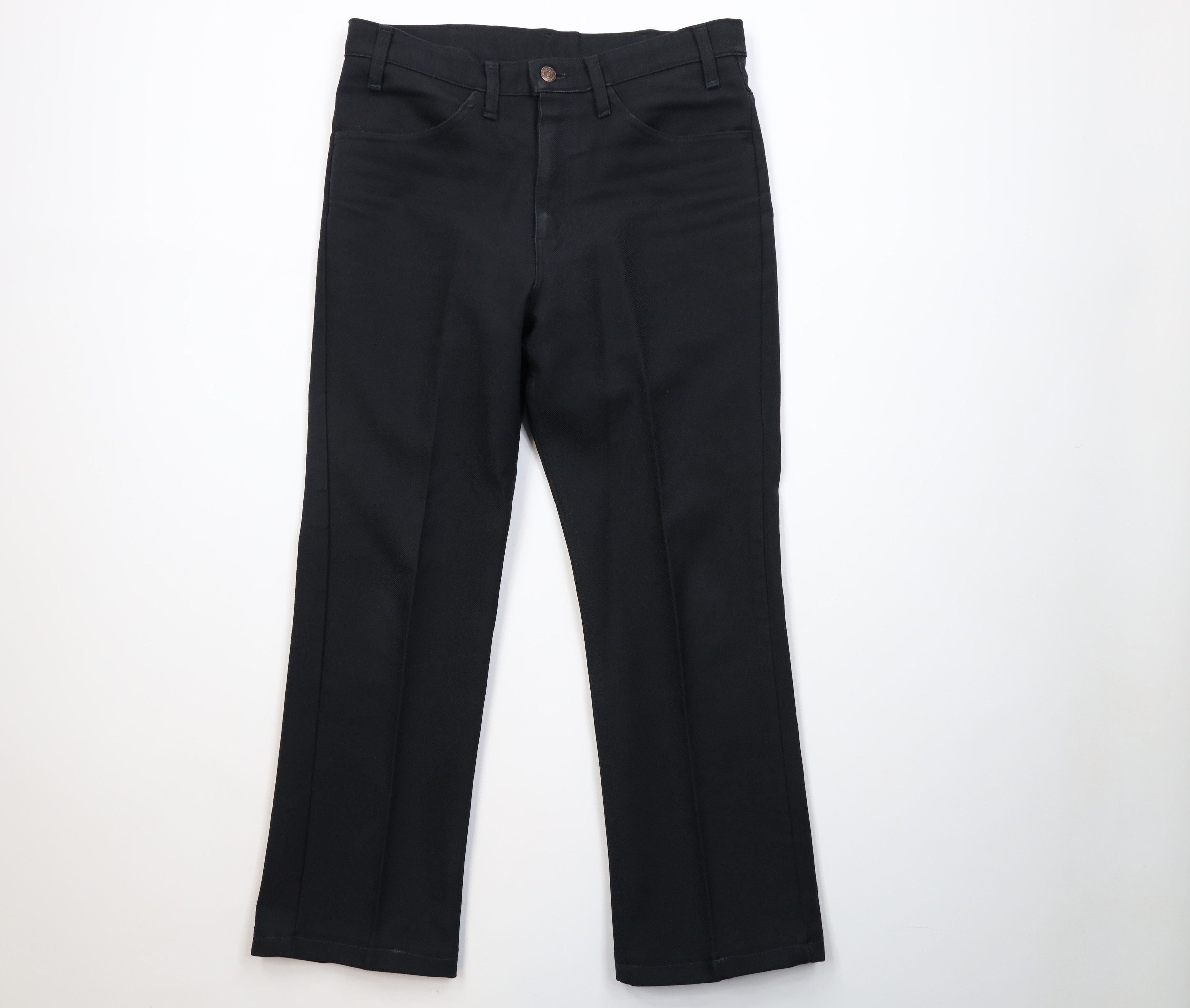 Levi's Vintage 70s 80s Levis Knit Chino Pants Trousers Black USA Size US 32 / EU 48 - 1 Thumbnail