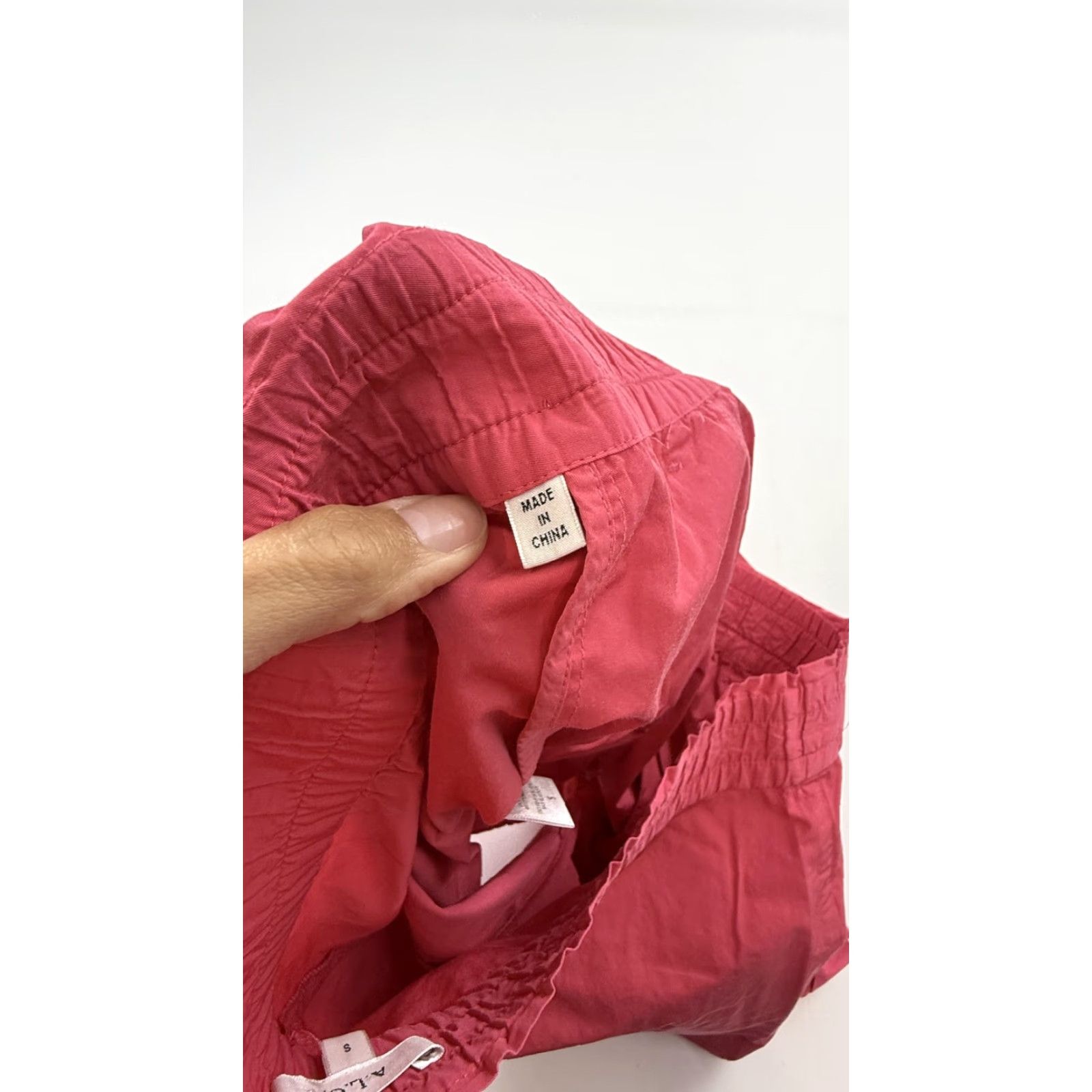 Vintage A.L.C. Shorts Womens Small Elastic Waist Pockets Pull On Casual Summer Pink Size 28" / US 6 / IT 42 - 5 Thumbnail