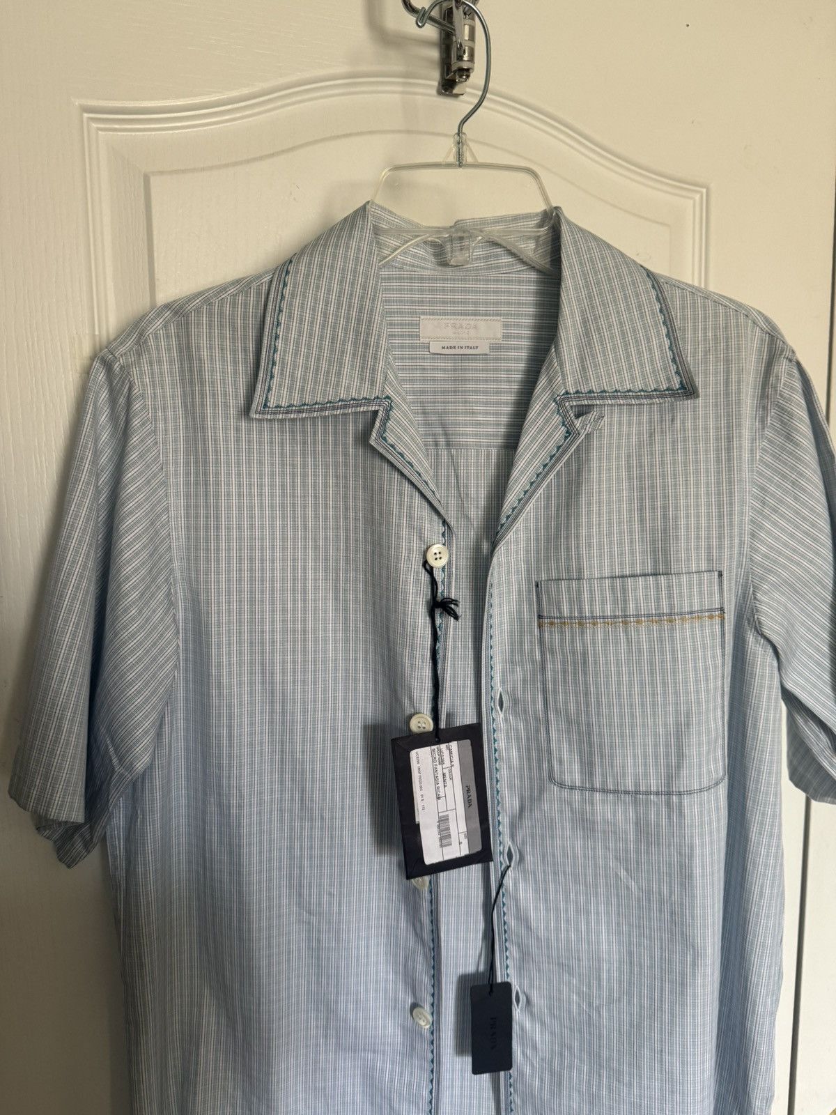 Prada Prada Short Sleeve Embroidered Bowling Shirt Size US S / EU 44-46 / 1 - 1 Thumbnail