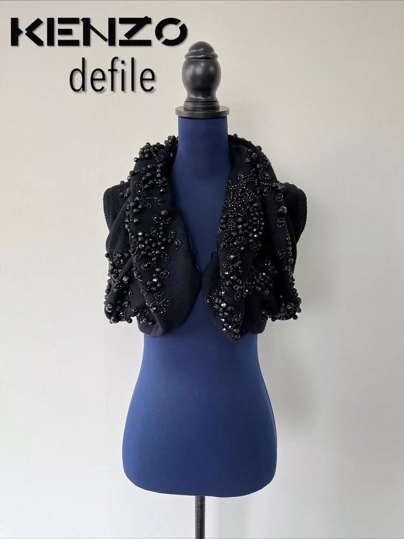 Kenzo Kenzo Wool Beaded Short Vest - dmc Size US XS / EU 42 / 0 - 1 Thumbnail