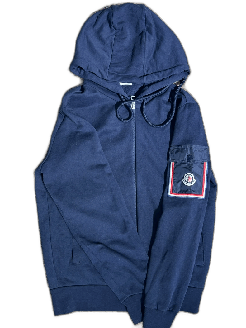 Moncler Moncler Hooded Sweatshirt in Deep Blue Size S / US 4 / IT 40 - 1 Thumbnail