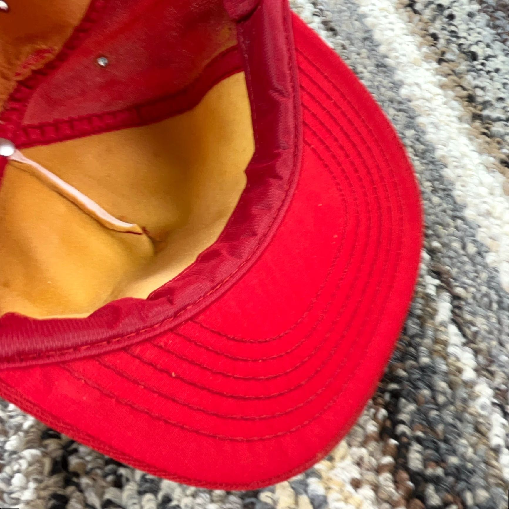 Vintage VINTAGE Park Avenue Trucker Hat Cap Snap Back Red USA Patch Rim Rock High Dome 80s 90s H Hat Size ONE SIZE - 5 Thumbnail