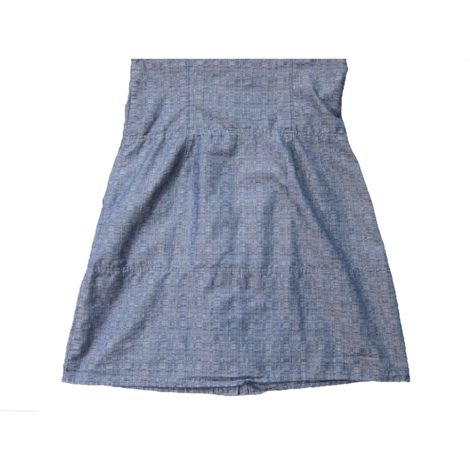 Vintage Derek Lam Cotton Blue Button Sheath Straight Tunic Pocket Tank Sundress Women 10 Size L / US 10 / IT 46 - 7 Thumbnail
