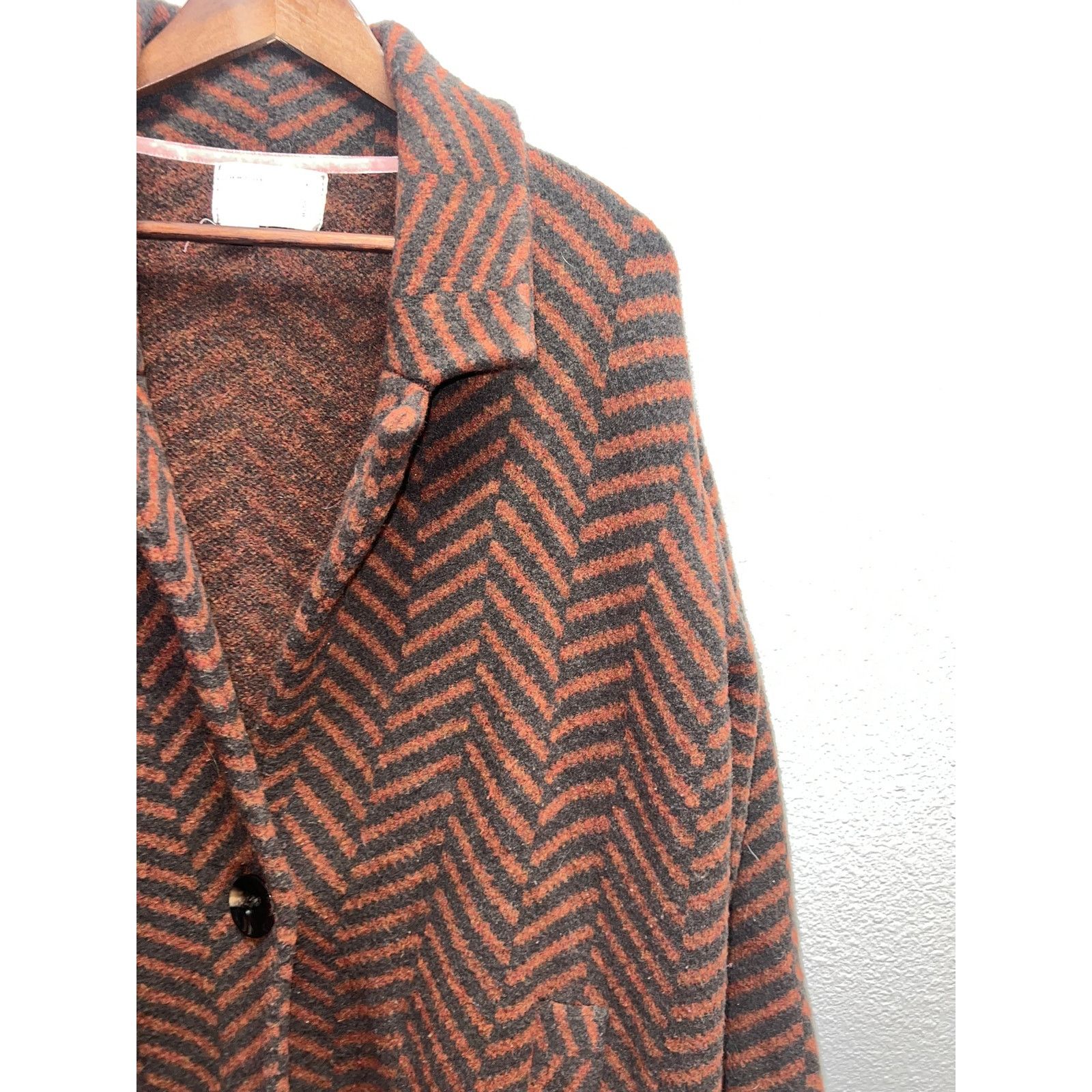 Vintage Womens Anthropologie Moth Sweater Orange Cardigan Large Size L / US 10 / IT 46 - 2 Thumbnail