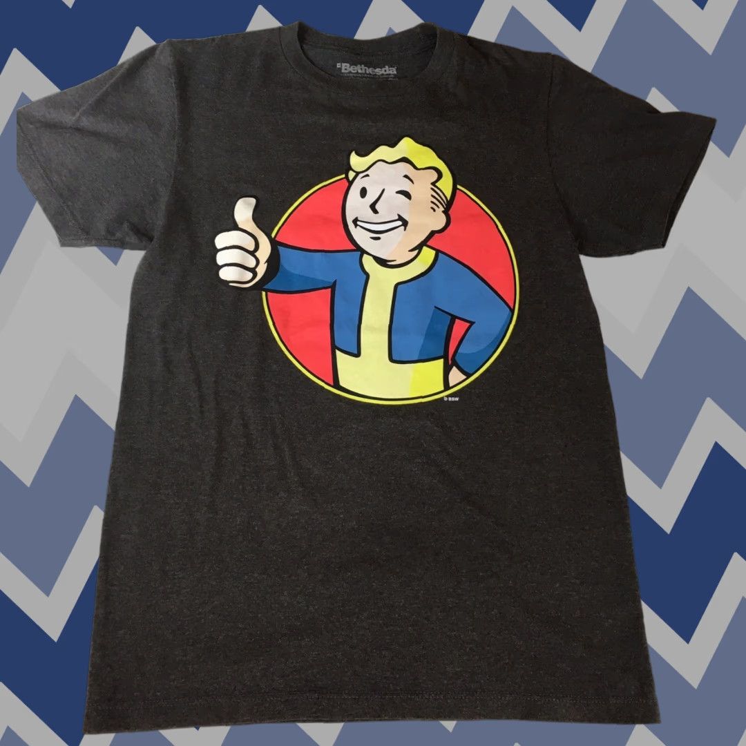 Vintage Bethesda Fall Out Vault Boy T-Shirt Sz S - EUC Mens Gray Short Sleeve Graphic Tee Xbox Playstation PC Shirt Size US S / EU 44-46 / 1 - 1 Thumbnail