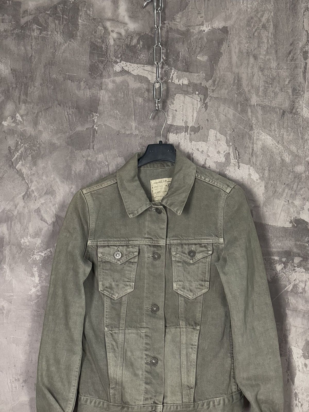 Allsaints × Japanese Brand Allsaints Archival Luxury Y2K Avant Garde Fade Denim Jacket Size M / US 6-8 / IT 42-44 - 2 Thumbnail