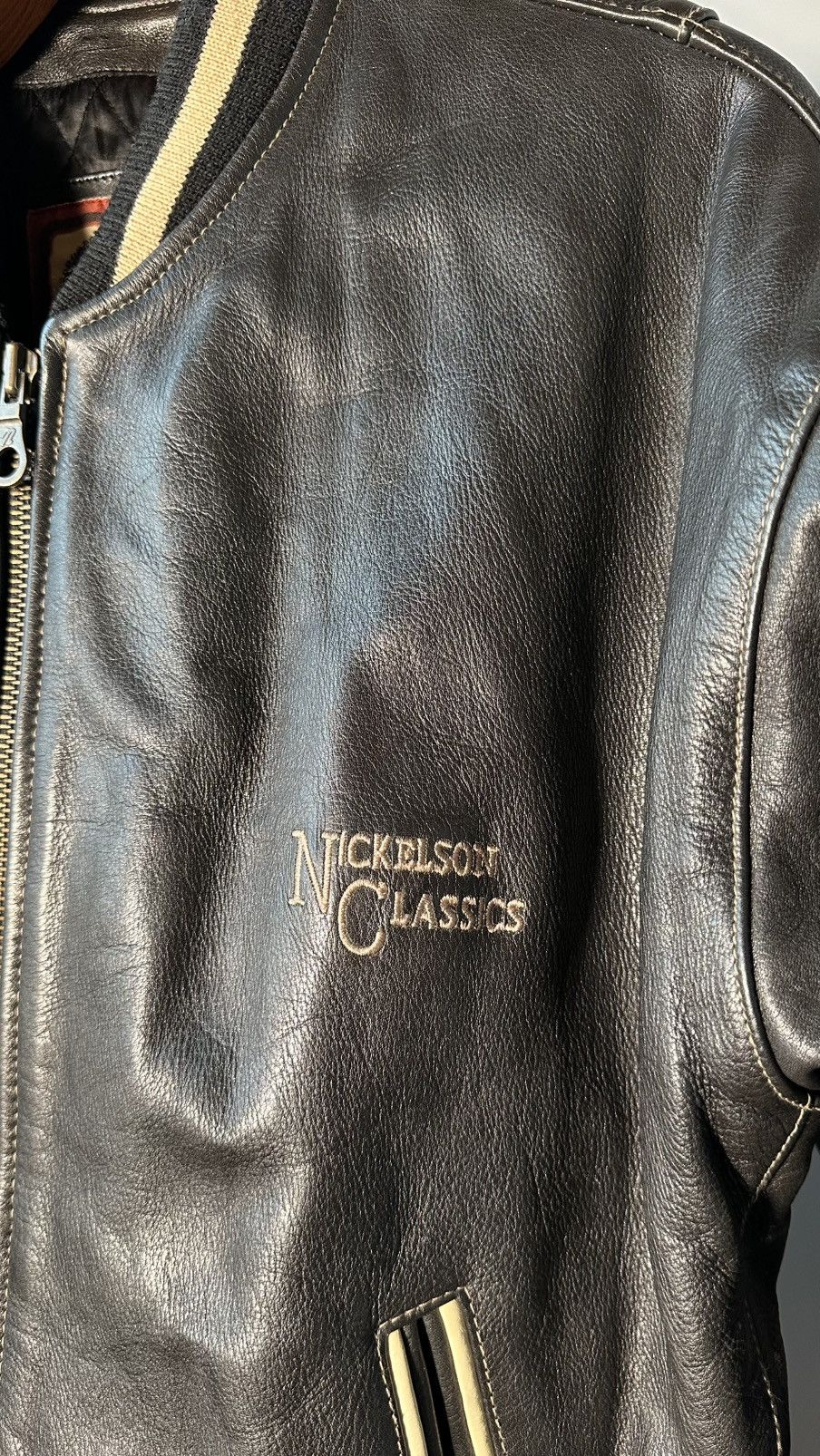 Vintage Nickelson Classic vintage leather jacket made in Asia Size US XL / EU 56 / 4 - 9 Thumbnail