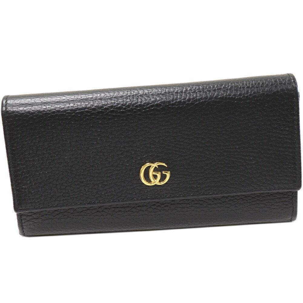 Gucci Gucci Gucci Calf GG Marmont Continental Wallet Long Wallet 456116 CAO0G 1000 Leather Long Wallet 456116 CAO0G 1000 DUTY FREE for USA Size ONE SIZE - 1 Thumbnail