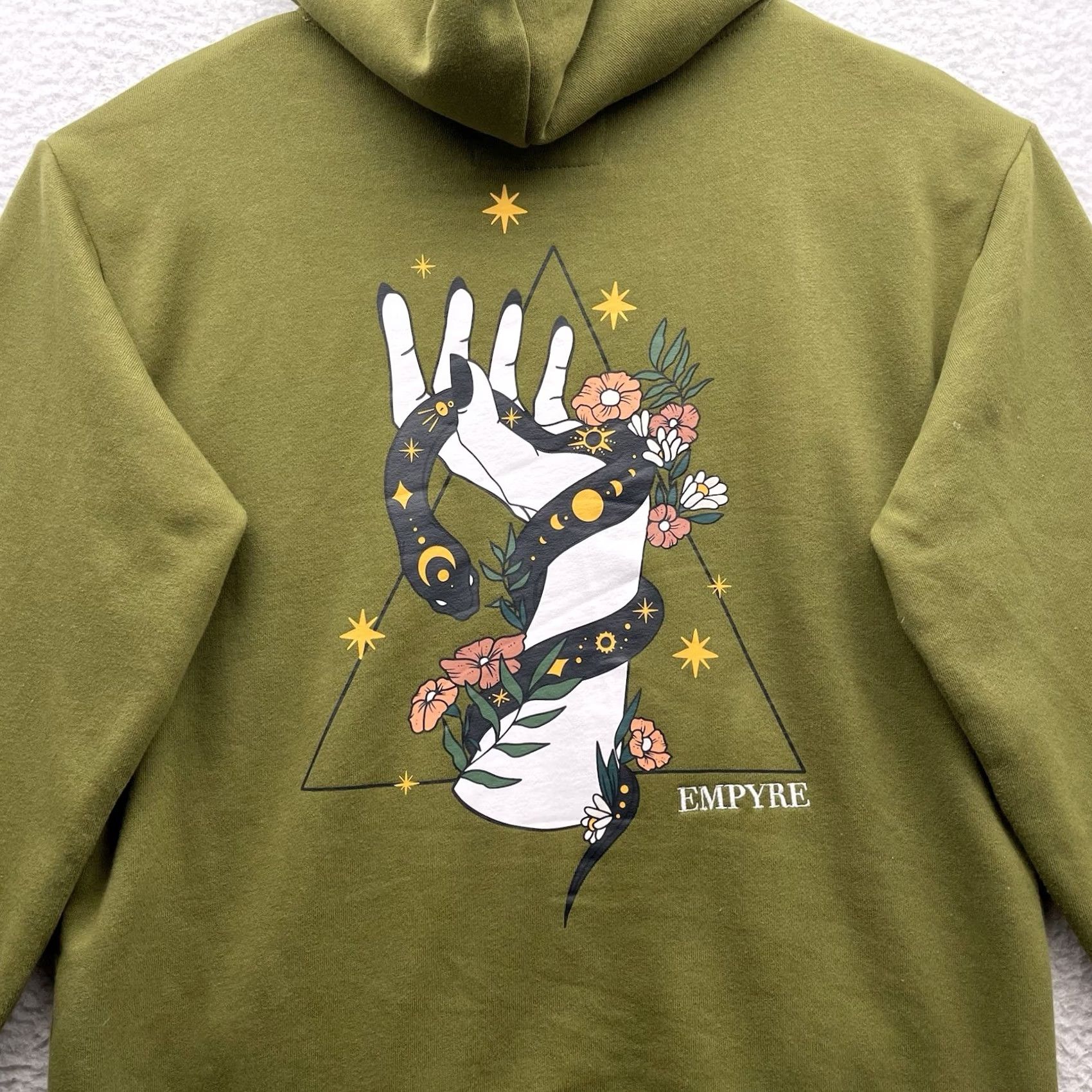Empyre Empyre Hoodie Mens Medium Graphic Green Sweatshirt Sherpa Fleece Skater Street Size US M / EU 48-50 / 2 - 4 Thumbnail