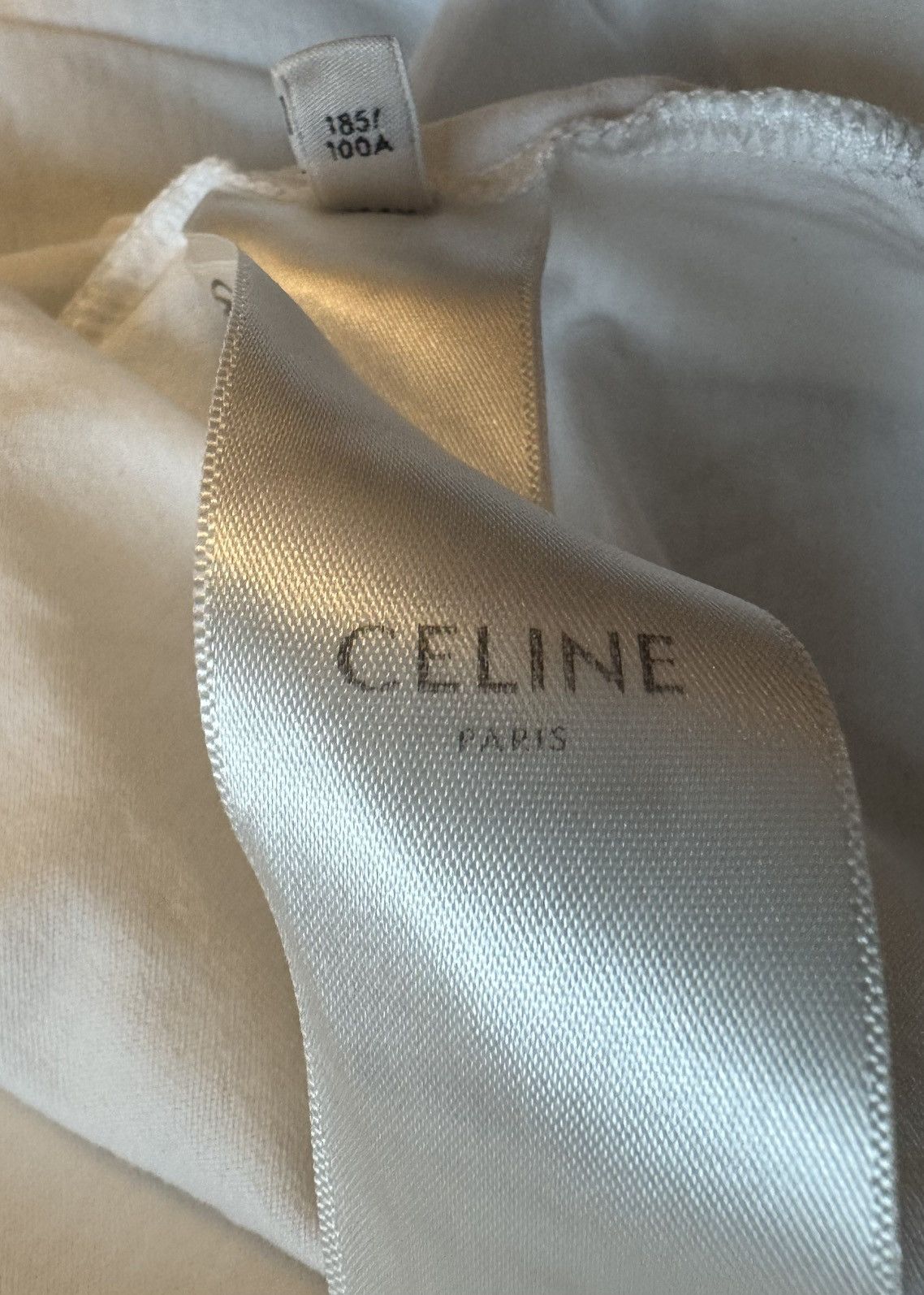 Celine LOOSE T-SHIRT WITH TRIOMPHE EMBROIDERY IN COTTON JERSEY Size US XXL / EU 58 / 5 - 8 Thumbnail