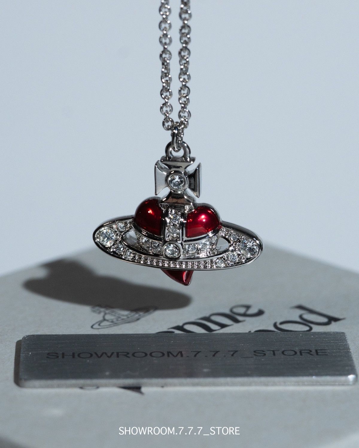 Vivienne Westwood New Diamante Heart Pendant Necklace