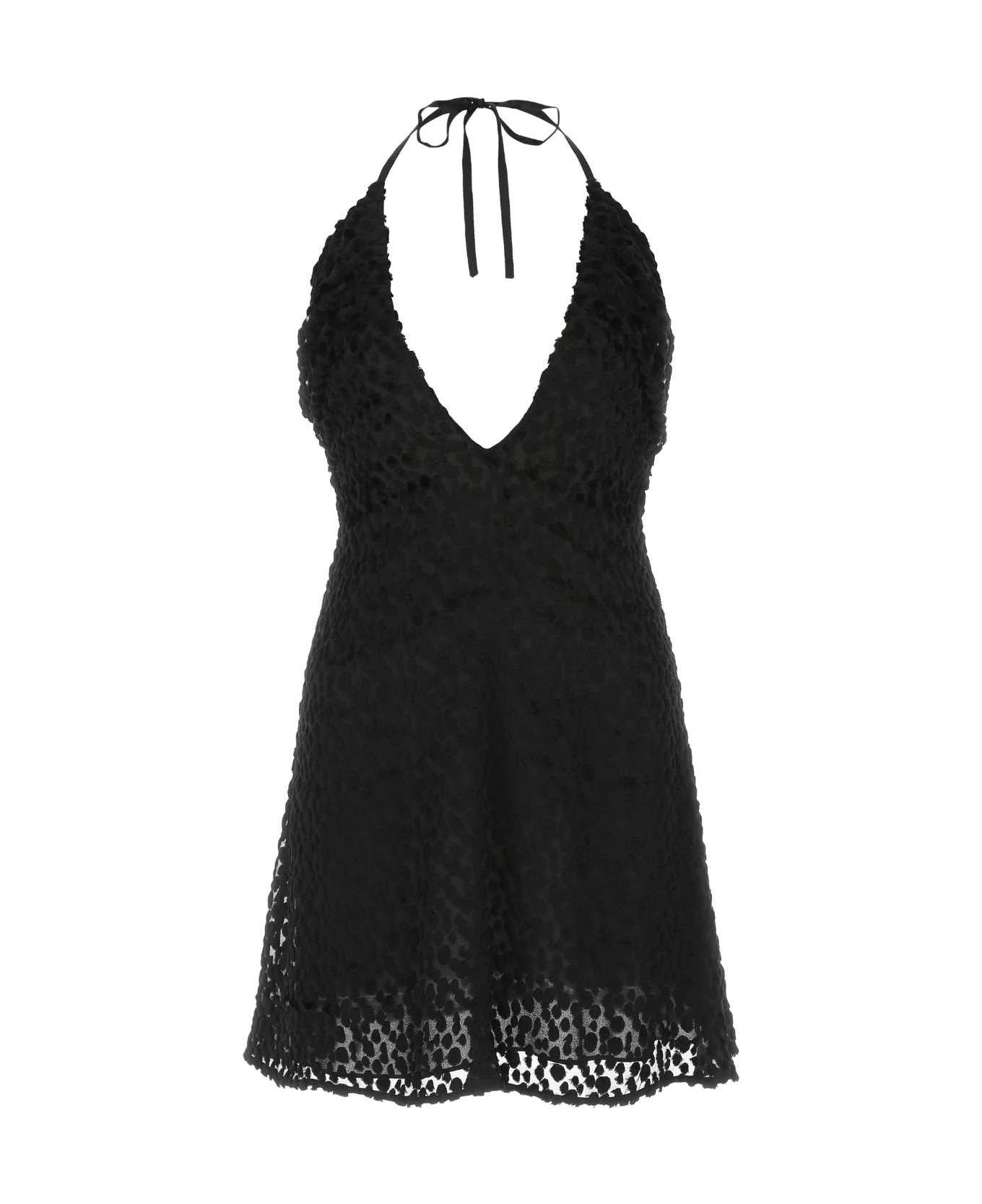Saint Laurent Paris o1y0126 Mini Dress in Black Size S / US 4 / IT 40 - 1 Thumbnail