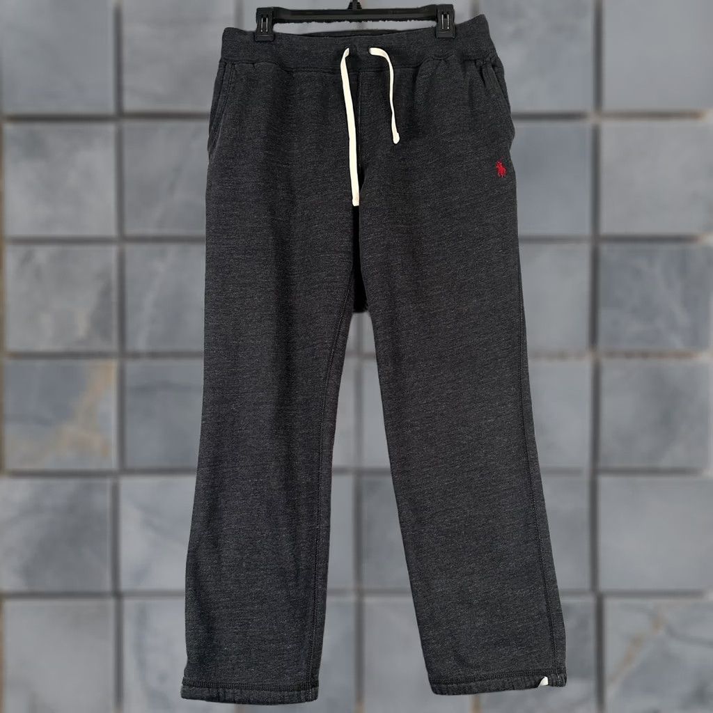 Polo Ralph Lauren Polo Ralph Lauren Sweatpants Mens M Dark Gray Heather Pony Logo Drawstring Size US M / EU 48-50 / 2 - 1 Thumbnail
