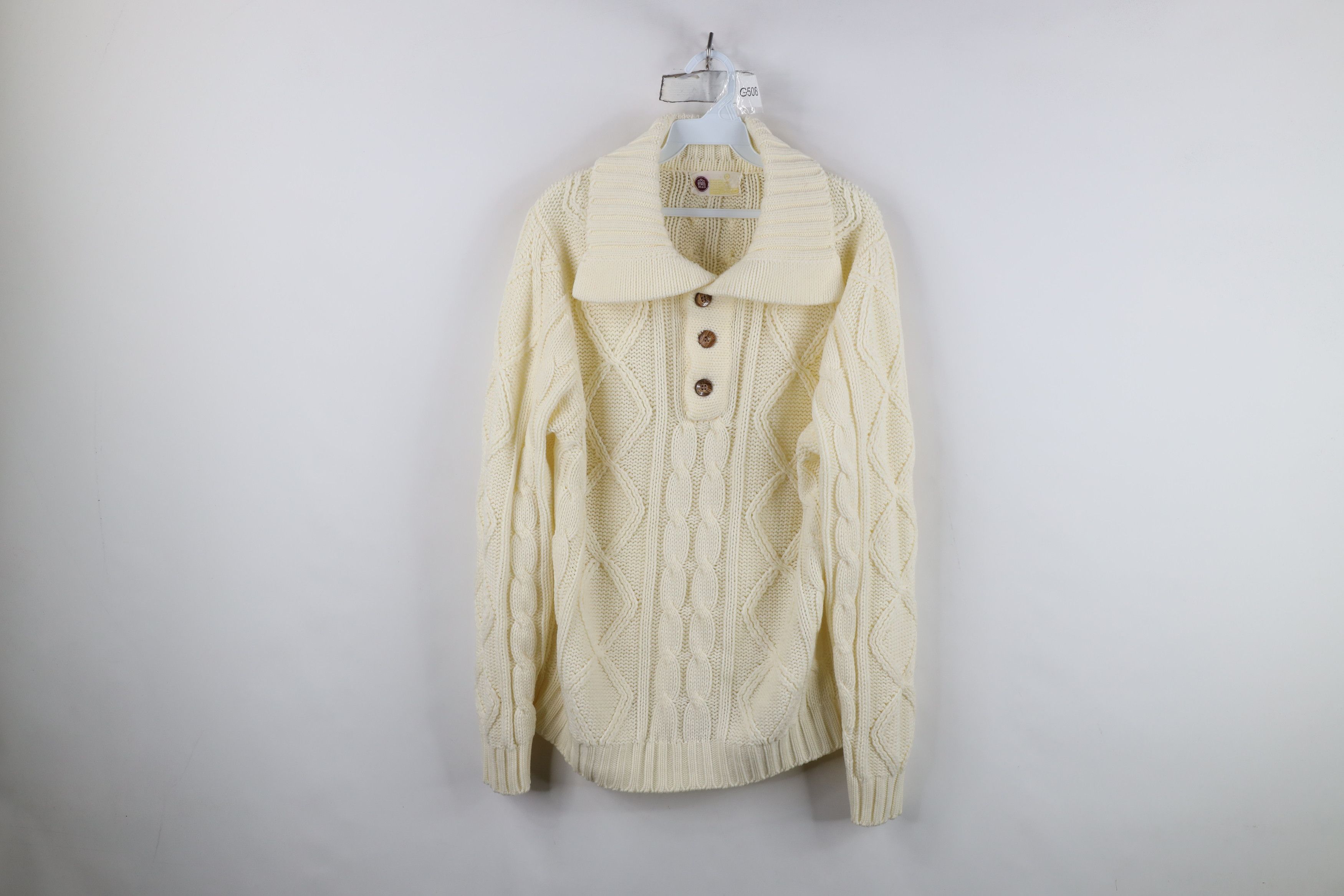 Vintage Vintage 70s Streetwear Fisherman Chunky Cable Knit Sweater Size US M / EU 48-50 / 2 - 1 Thumbnail