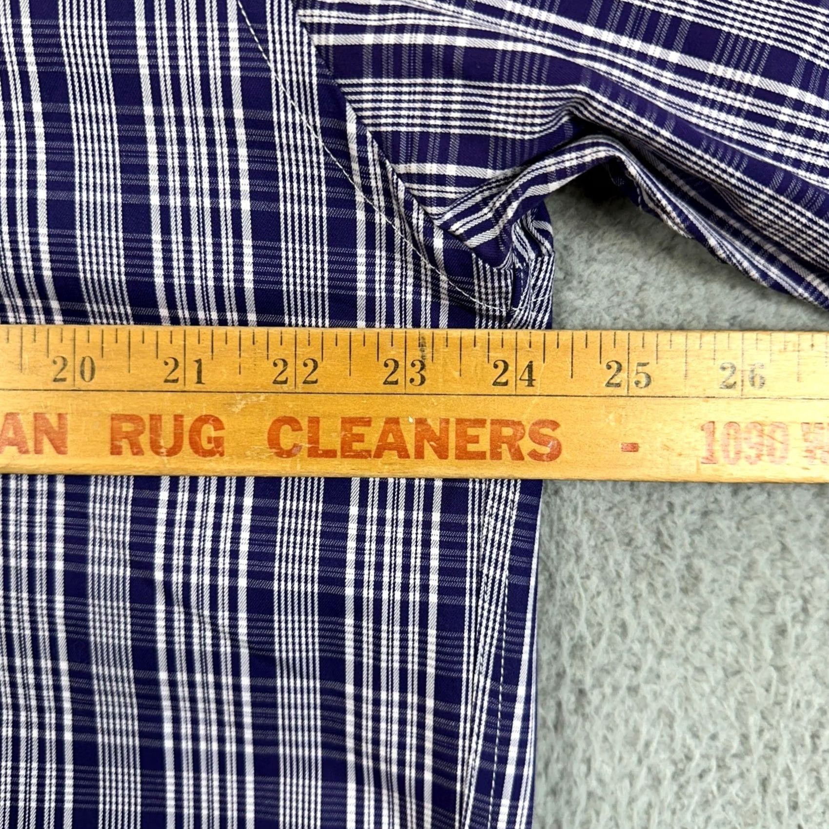 Michael Kors VINTAGE? No. Michael Kors Men Dress Shirt Purple Plaid Button Up Regular Fit 16.5 32-33 Long Sleeve Cotton Shirt Mens Size 46R - 7 Thumbnail
