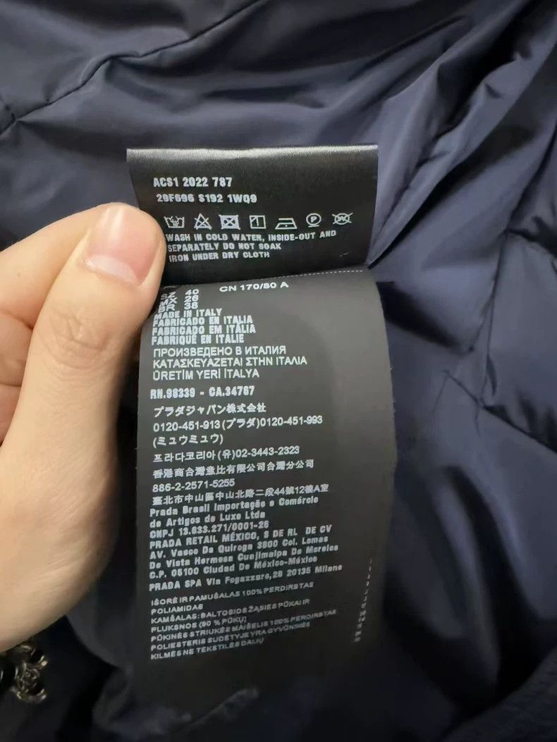 Prada Prada Hooded Down Jacket in Dark Blue -2505 Size US M / EU 48-50 / 2 - 8 Thumbnail