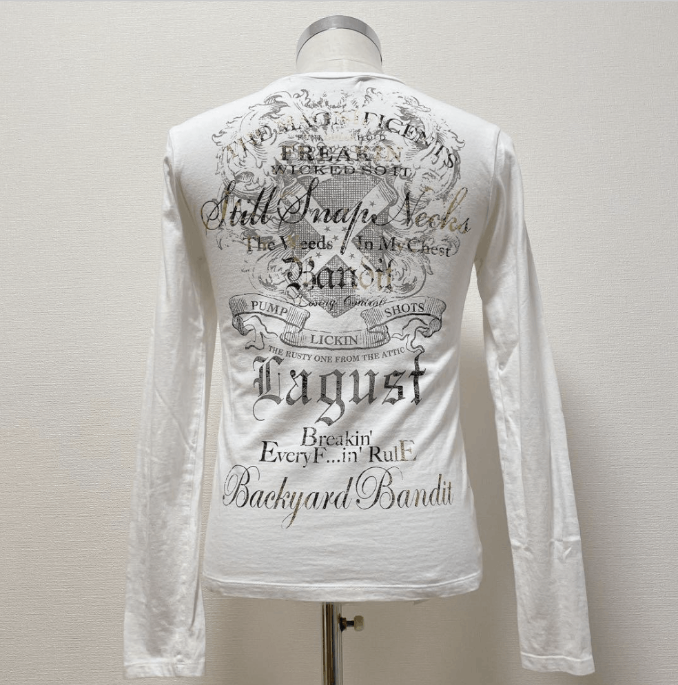 Japanese Brand Lagust Long Sleeve Graphic Tee Size US L / EU 52-54 / 3 - 3 Thumbnail