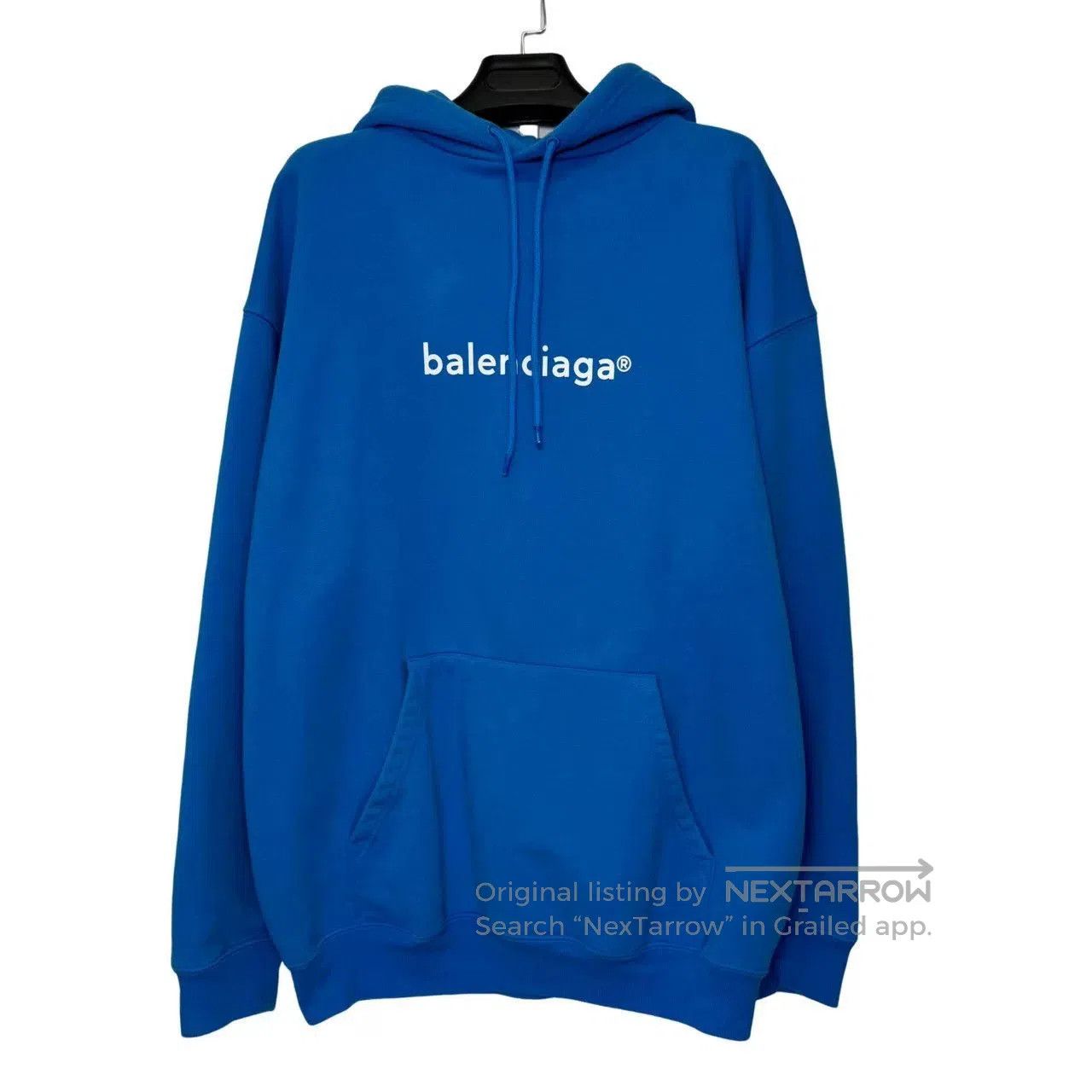 Balenciaga Balenciaga Klein Blue Logo Hoodie. Size US M / EU 48-50 / 2 - 1 Thumbnail
