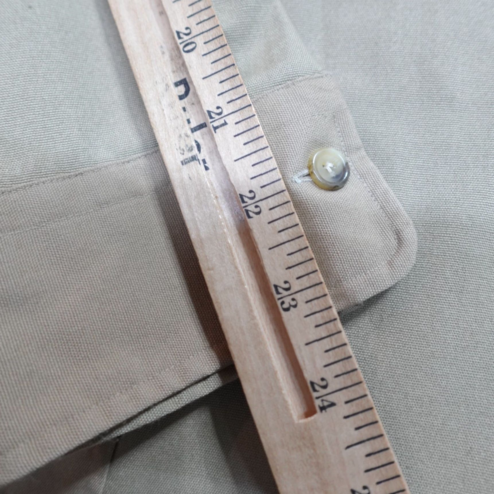 Vintage VINTAGE Sergeant Major Shirt Large Beige USMC WW2 Button-Up Collared Long Sleeve Mens L Size US L / EU 52-54 / 3 - 8 Thumbnail