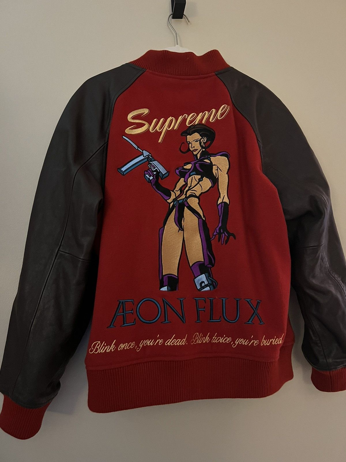 Supreme Supreme AEON FLUX - Red Varsity Jacket Size US L / EU 52-54 / 3 - 6 Thumbnail