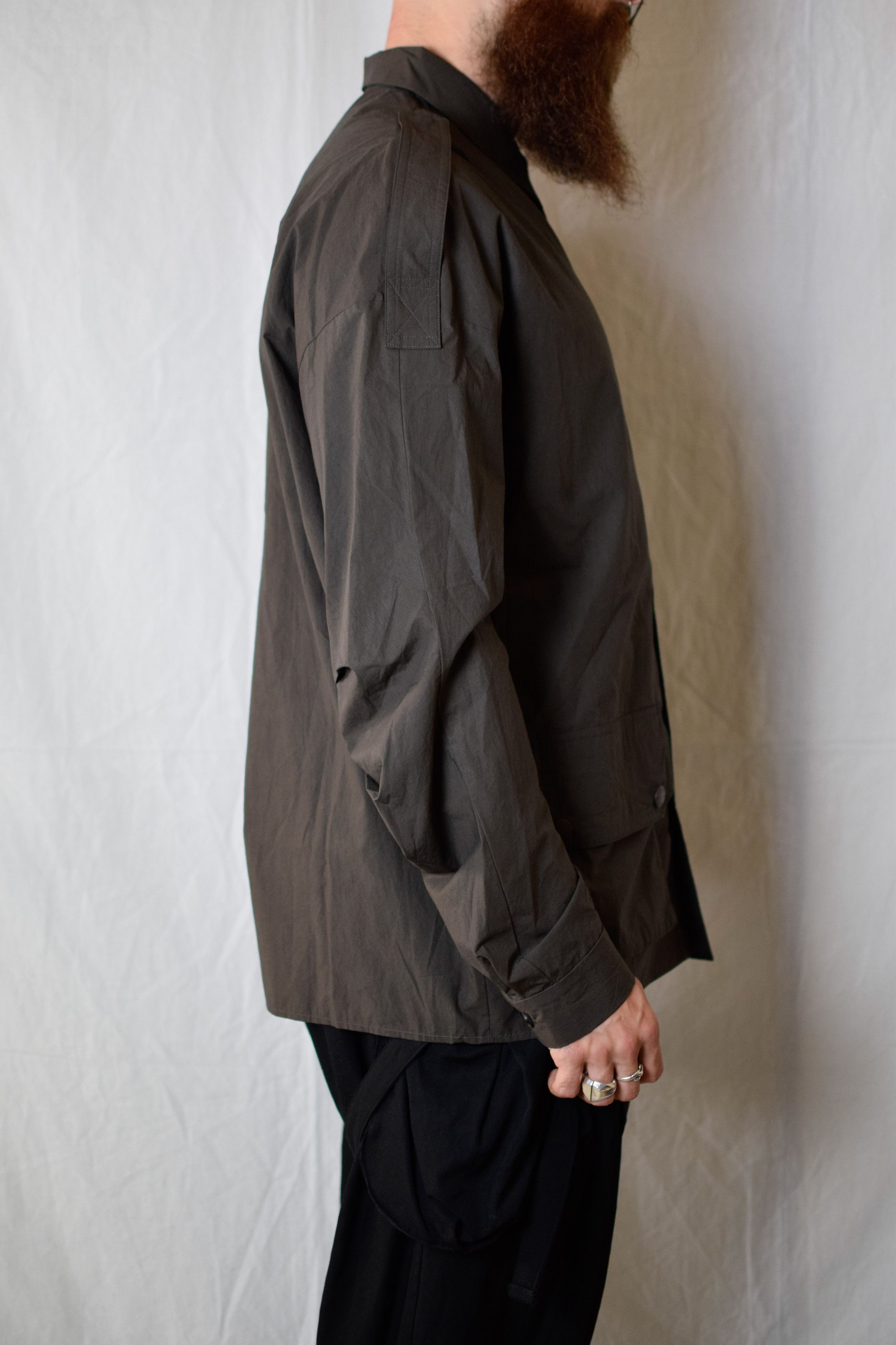 Devoa Devoa SS25 Military Beige Gray Shirt - SHC-DSLEH Size US L / EU 52-54 / 3 - 5 Thumbnail