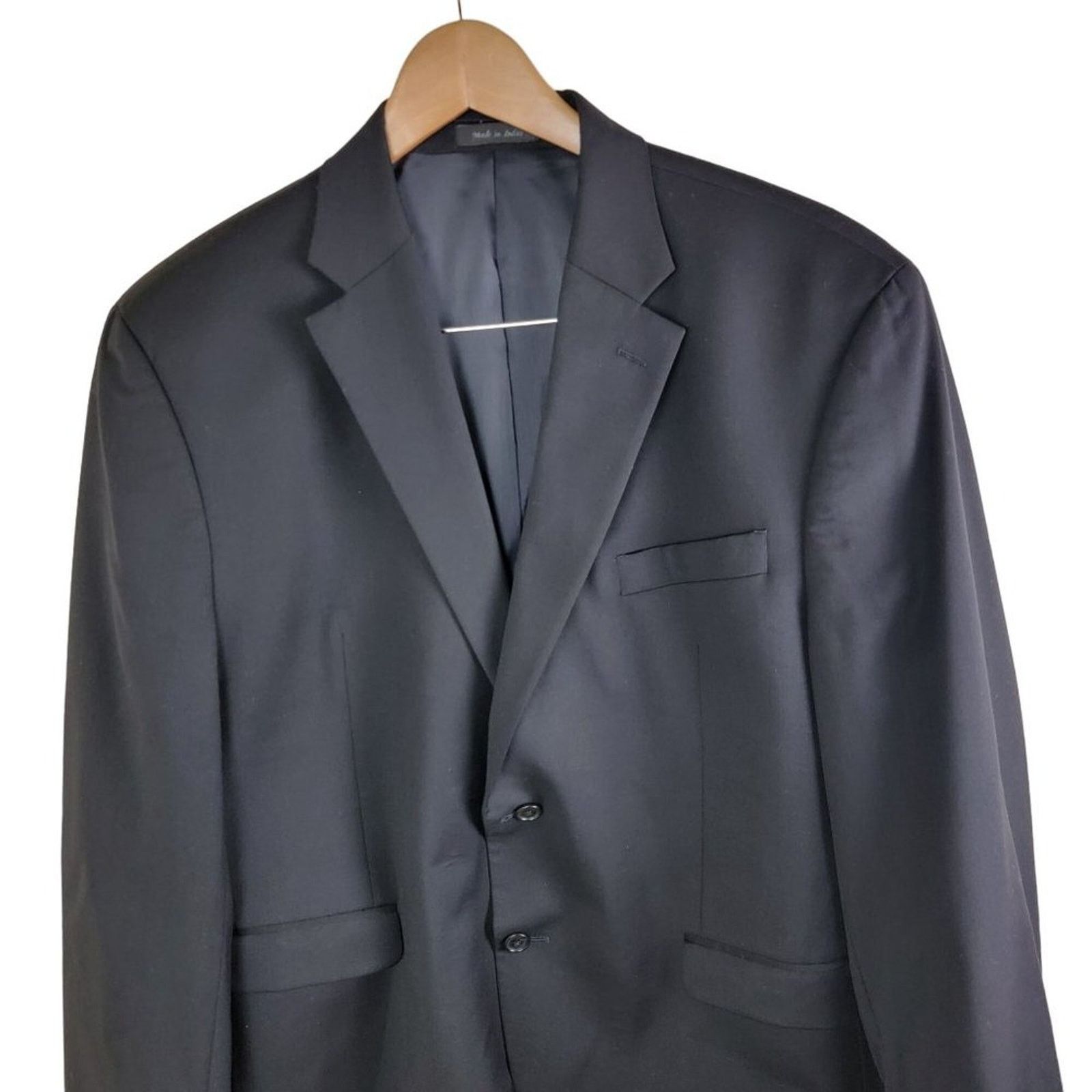 Lauren Ralph Lauren Lauren Ralph Lauren Wool Suit Blazer Mens 44s Black Size 44S - 4 Thumbnail