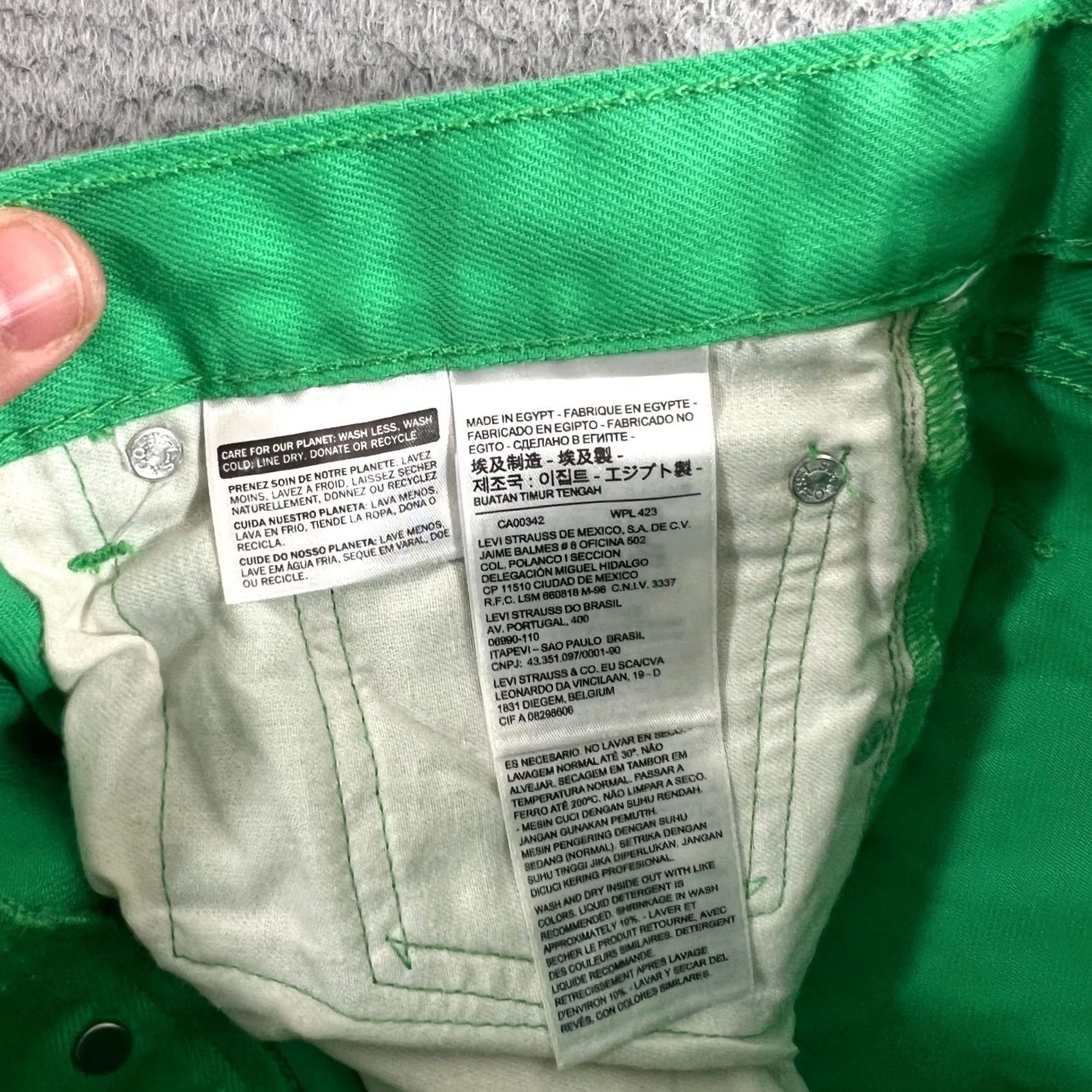 Levi's VINTAGE Levi's 501 Jeans Mens Regular Green 32x29 Slim Fit Pockets 5-Pocket Denim Stonewashed Medium Wash USA 90s Style Size US 34 / EU 50 - 7 Thumbnail