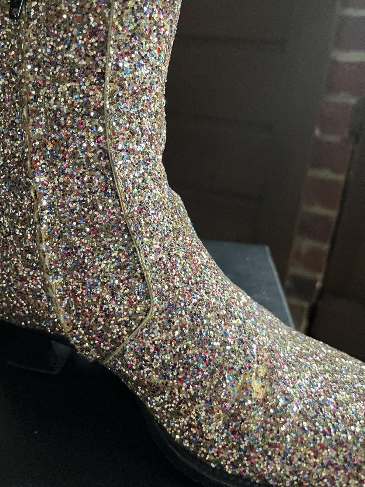Saint Laurent Paris Saint Laurent Spring/Summer 2016 Glitter Hedi Slimane Boots Size US 6 / EU 39 - 6 Thumbnail