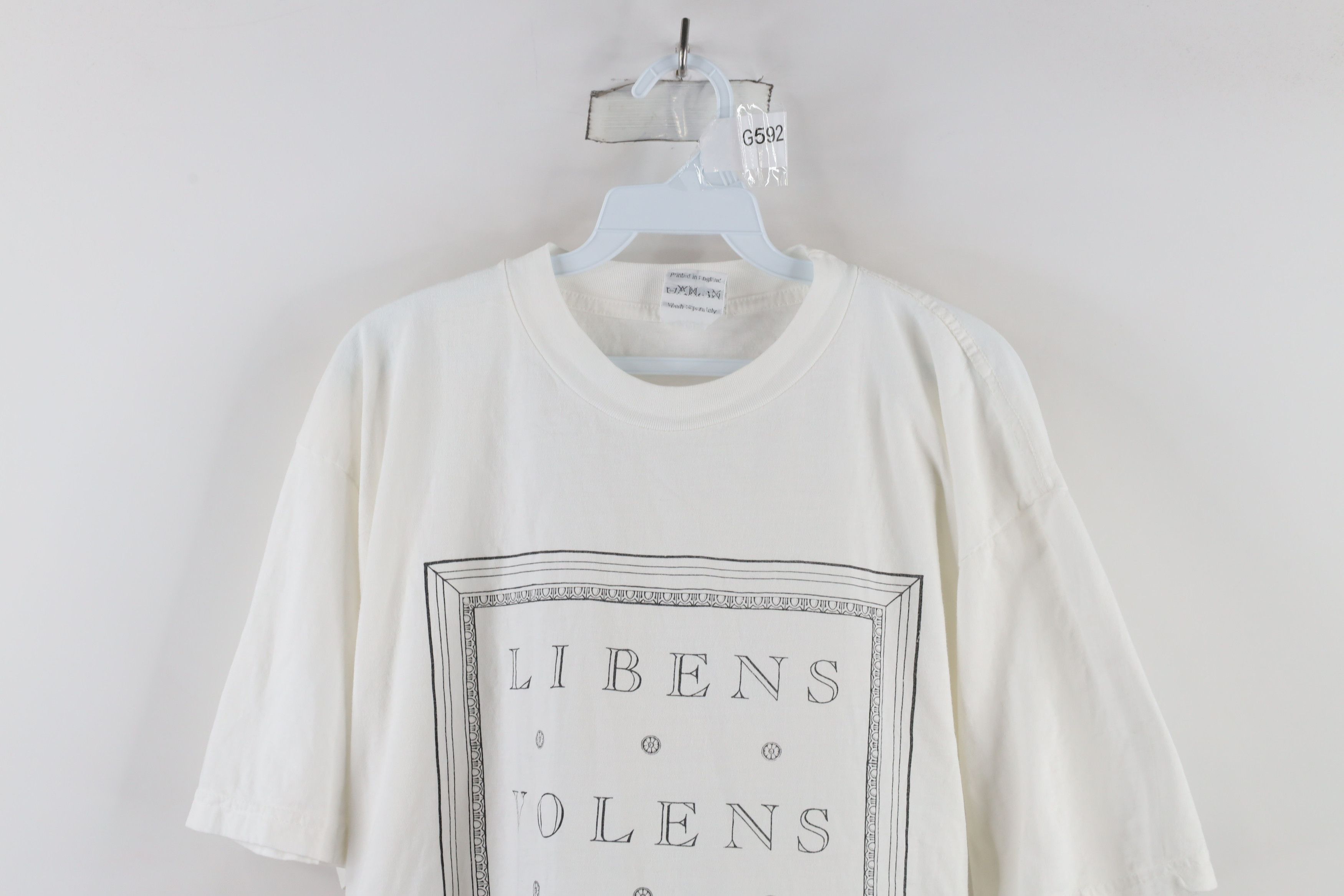 Vintage Vintage 90s Volens Potens Wanting Willing Able T-Shirt Size US L / EU 52-54 / 3 - 2 Thumbnail