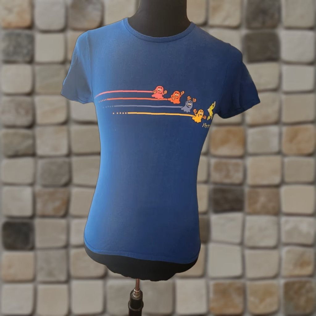 Vintage Loot Crate Pac-Man Retro Blue T-Shirt Mens S Pac-Man Video Game Ghosts Chasing Size US S / EU 44-46 / 1 - 1 Thumbnail