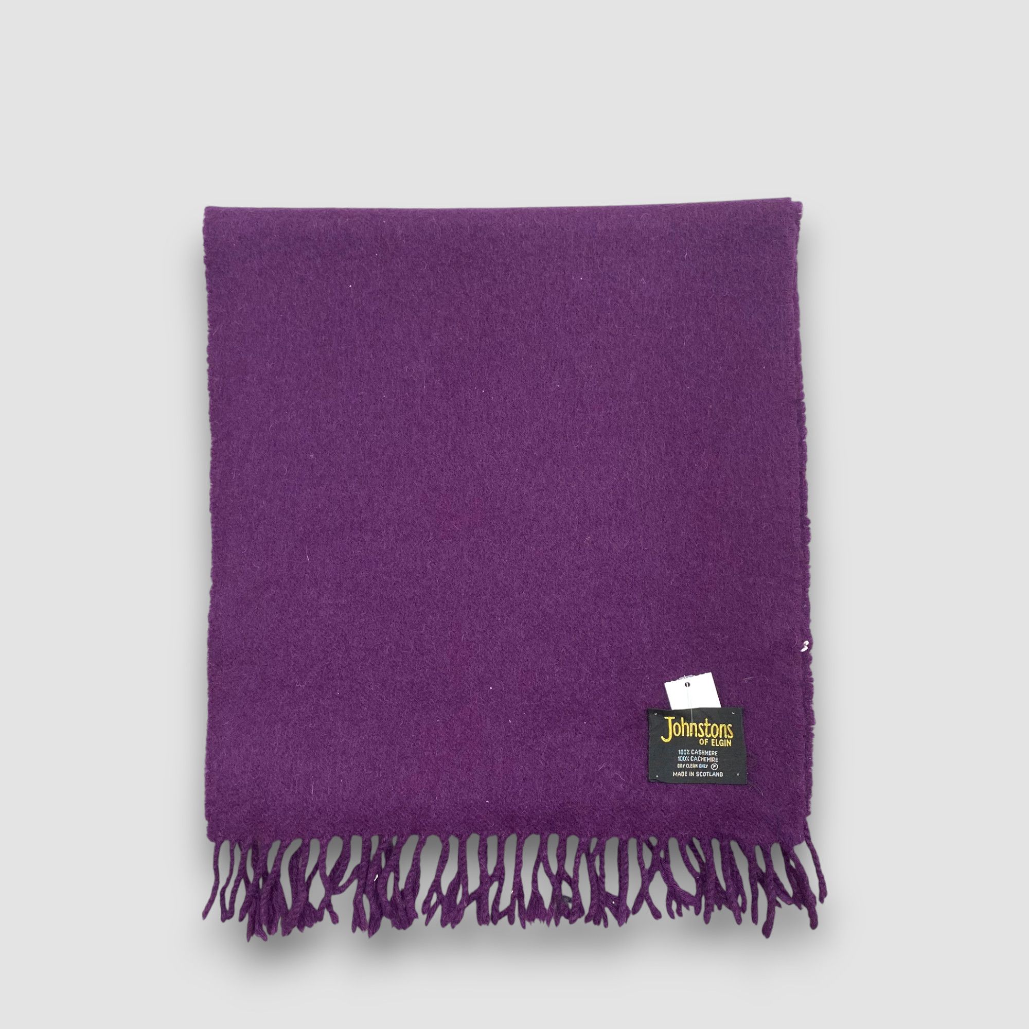 Johnstons Of Elgin Vintage Johnstons of Elgin Scarf Muffler Wool Fringe Size ONE SIZE - 2 Thumbnail