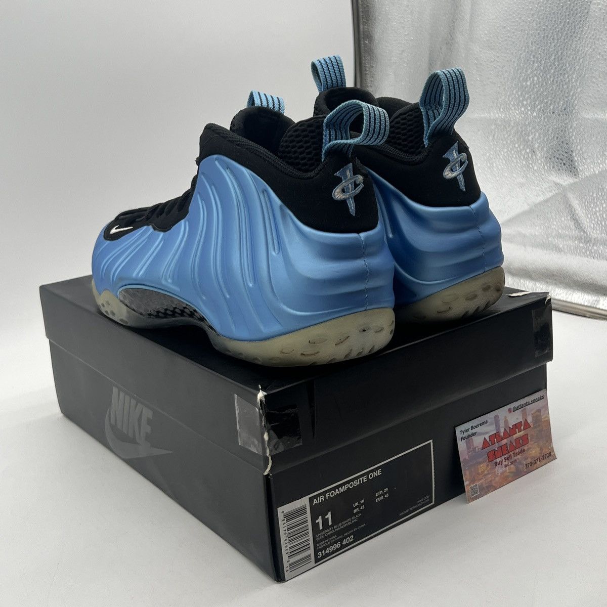 Nike Air Foamposite one university blue Size US 11 / EU 44 - 4 Thumbnail
