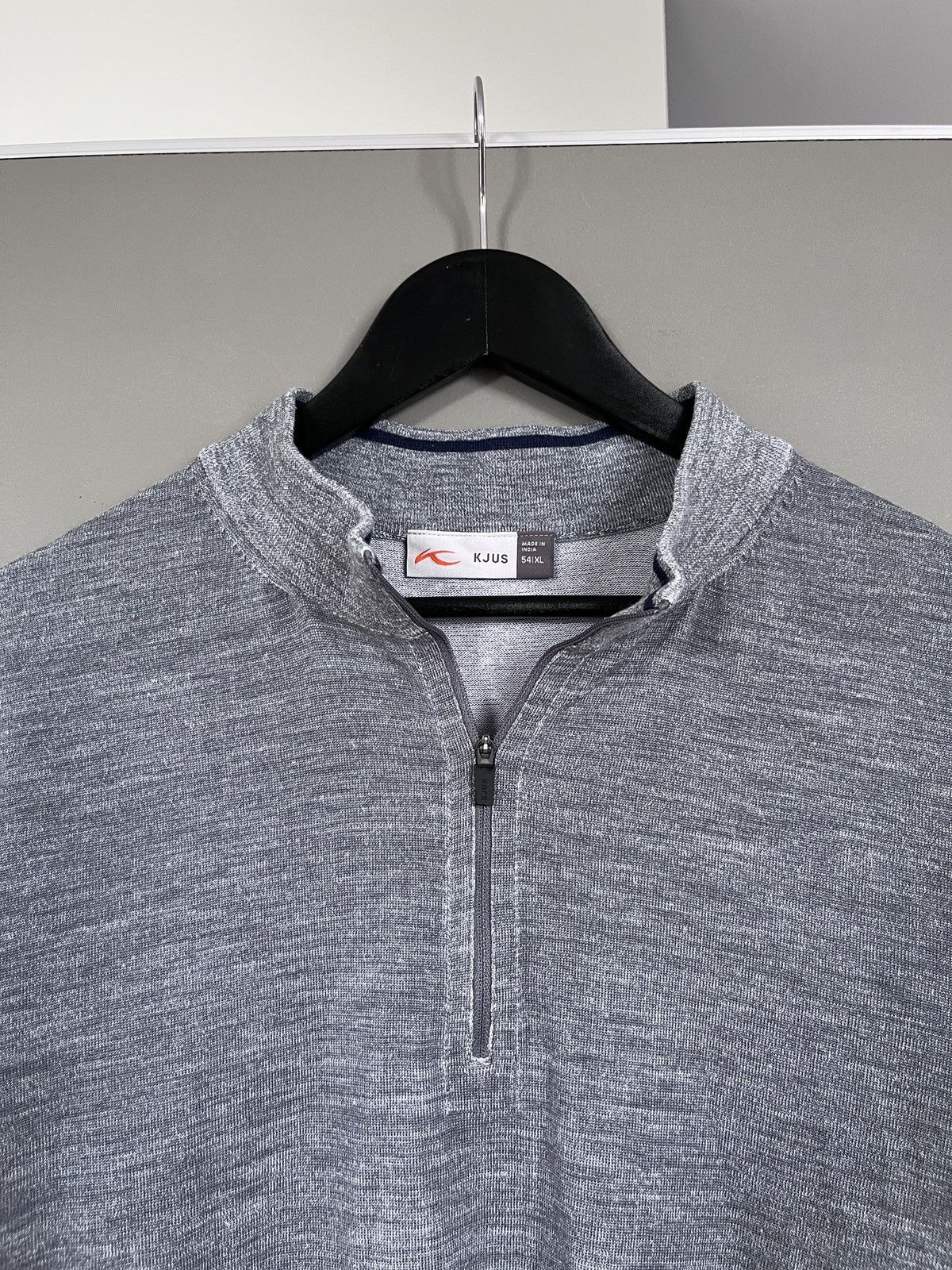 KJUS Kjus Melange Gray Wool Half-Zip Thermo Sweater Size US XL / EU 56 / 4 - 2 Thumbnail