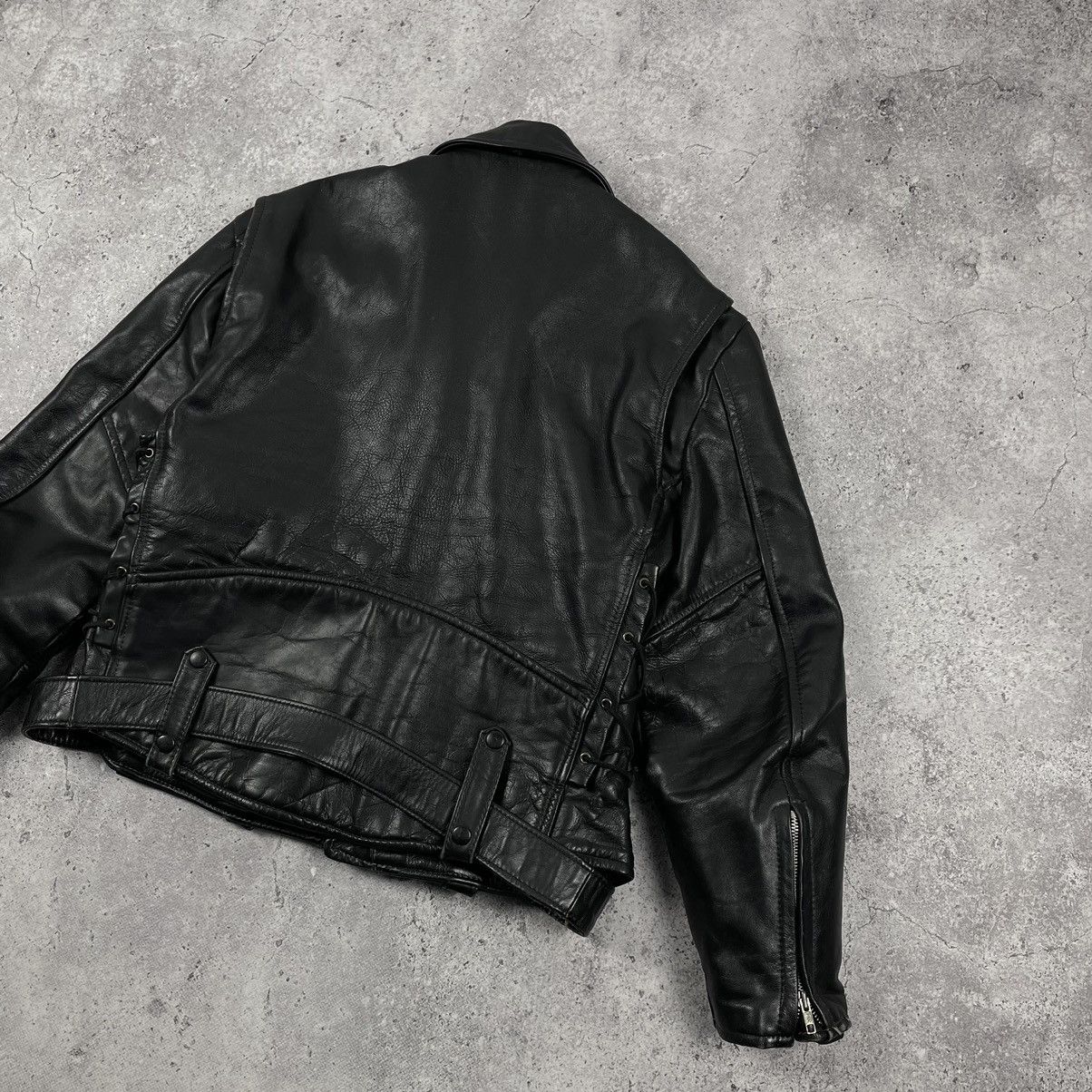 Other Vintage 90s Biker - Moto USA Leather Jacket Size US S / EU 44-46 / 1 - 5 Thumbnail