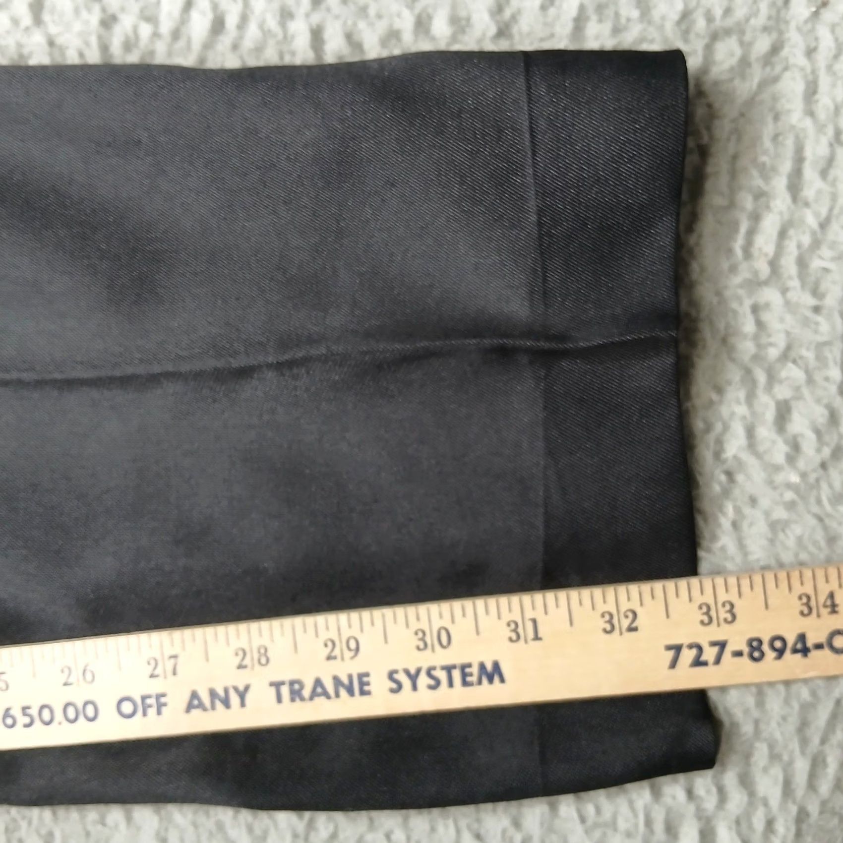 Vintage VINTAGE? No. Hugo Boss Dress Pants Men's Black 180's Super Fine Wool Classic Fit 35x33 Size US 35 - 7 Thumbnail