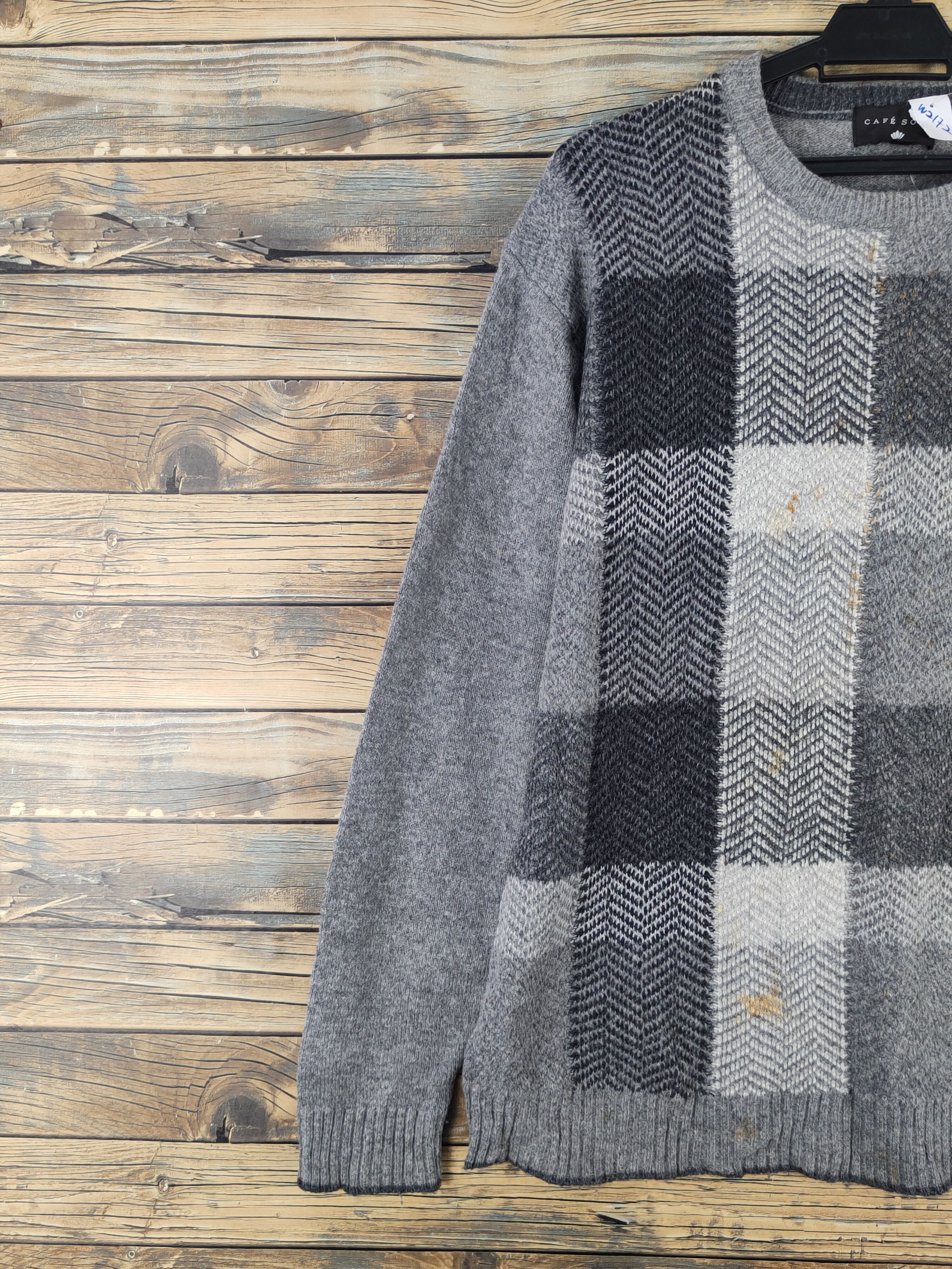 Vintage Cafe Soho Gray Knitwear Sweatshirts #W2172 Size US L / EU 52-54 / 3 - 3 Thumbnail