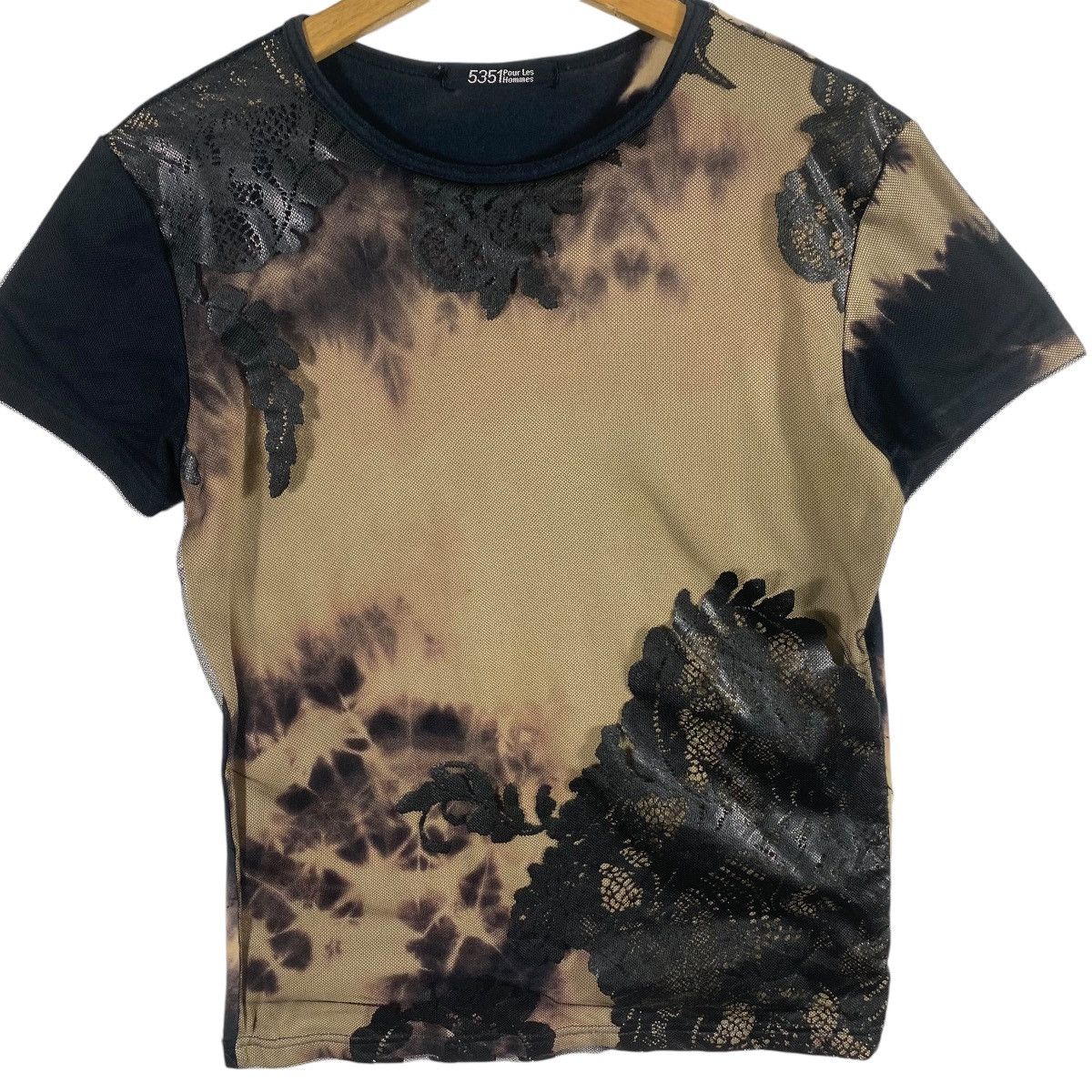 5351 POUR LES HOMMES × Vintage Vintage 5351 Pour Les Homme Mesh Tshirt Tie Dye S Size Size S / US 4 / IT 40 - 4 Thumbnail