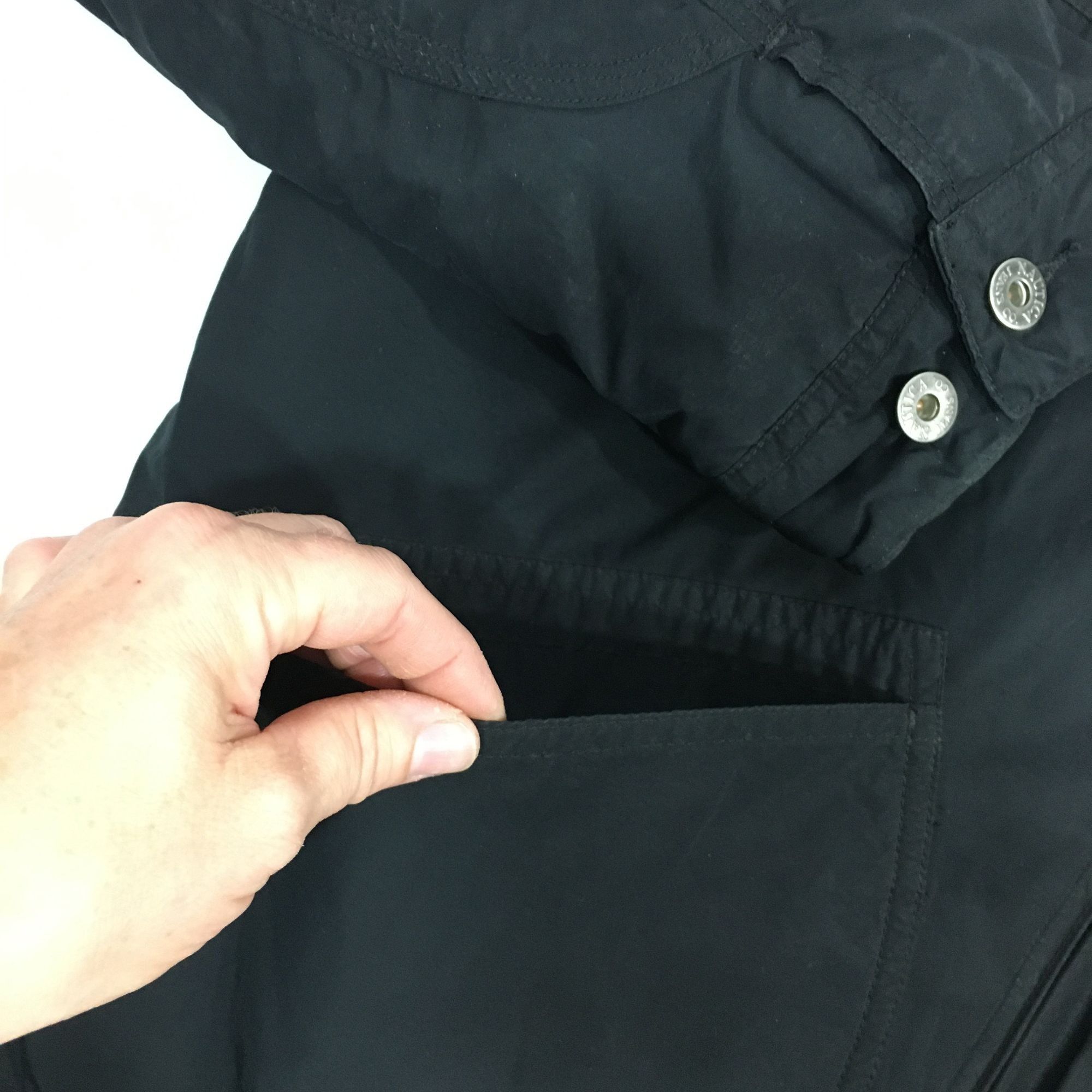 Nautica Vtg NAUTICA Jeans Black Nylon Puffer TRUCKER Jacket Size US XL / EU 56 / 4 - 6 Thumbnail
