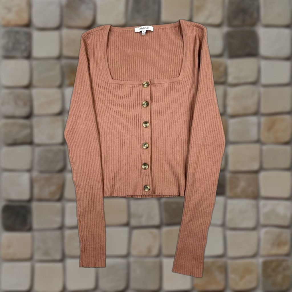 Madewell Madewell Sweater Cardigan Womens Medium Brown Cotton Blend Size M / US 6-8 / IT 42-44 - 1 Thumbnail