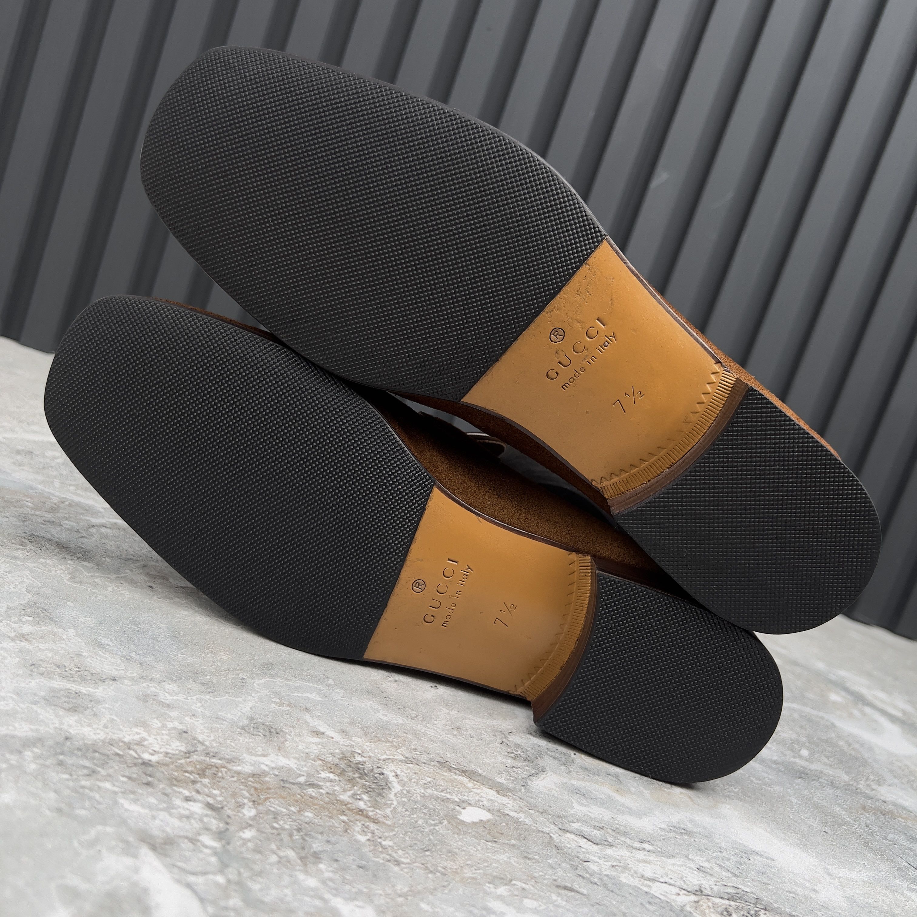 Gucci GUCCI Web Interlocking GG Horsebit Loafers Suede Size US 8 / EU 41 - 10 Thumbnail