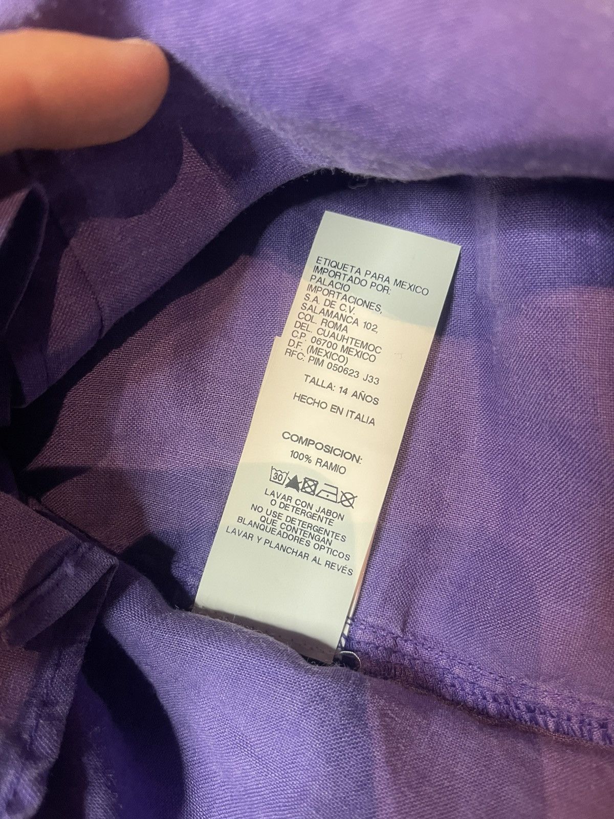 Moschino MOSCHINO TEEN PURPLE SHIRT PEACE MOSCHINO TEEN LOVE Size US XXS / EU 40 - 9 Thumbnail