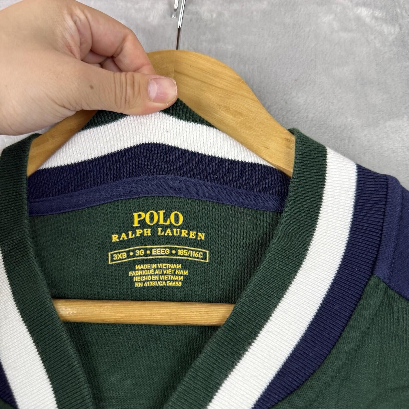 Polo Ralph Lauren Polo Ralph Lauren Big Size Track Jacket 3XB Green Navy Size US XXL / EU 58 / 5 - 4 Thumbnail