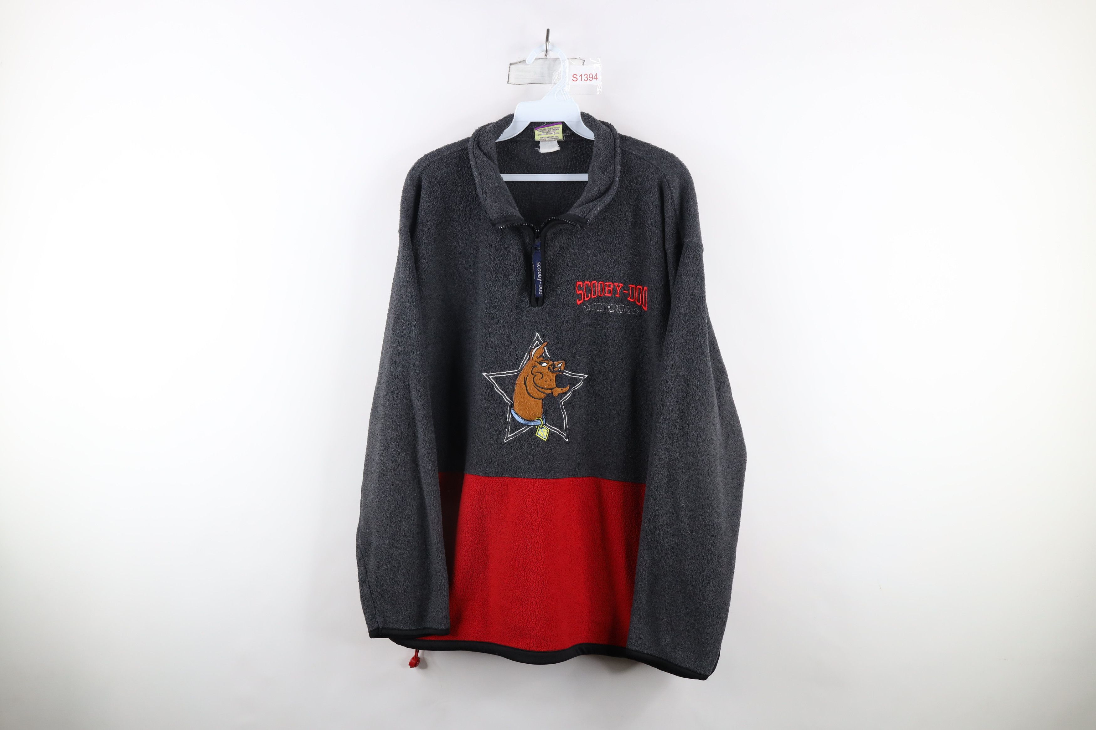 Vintage Vintage Y2K 2001 Scooby Doo Block Half Zip Fleece Sweater Size 3XL / US 20-22 - 1 Thumbnail