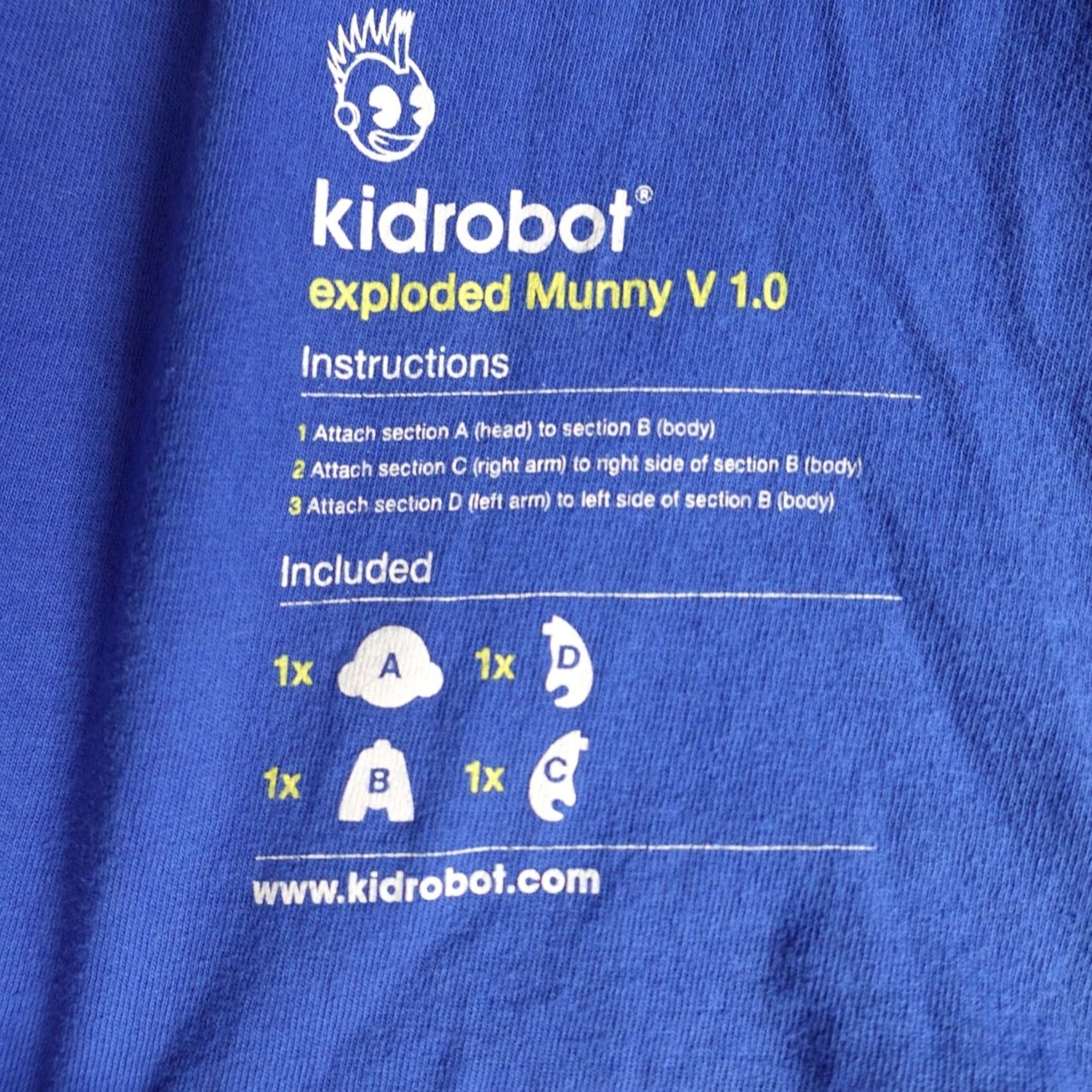 Doublet Kidrobot Shirt XL Blue Exploded Munny Double-Sided Crew Neck T-Shirt Men Size US XL / EU 56 / 4 - 4 Thumbnail