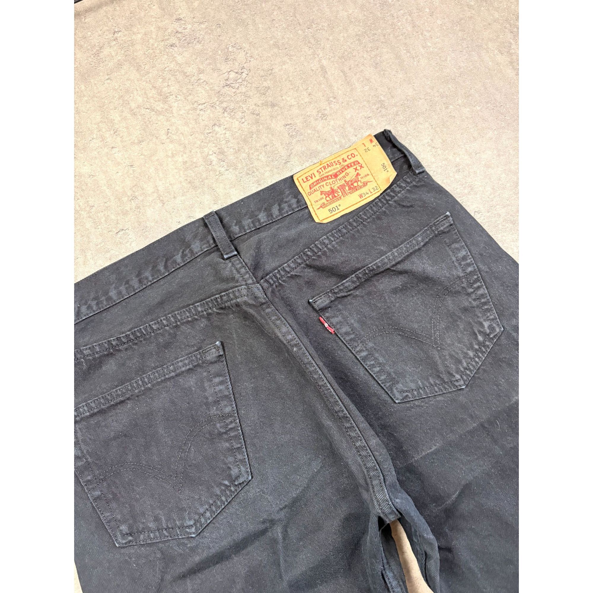 Levi's Levi’s 501 Original Fit Men's Black Jeans W34 L32 Vintage 20 Size US 34 / EU 50 - 4 Thumbnail