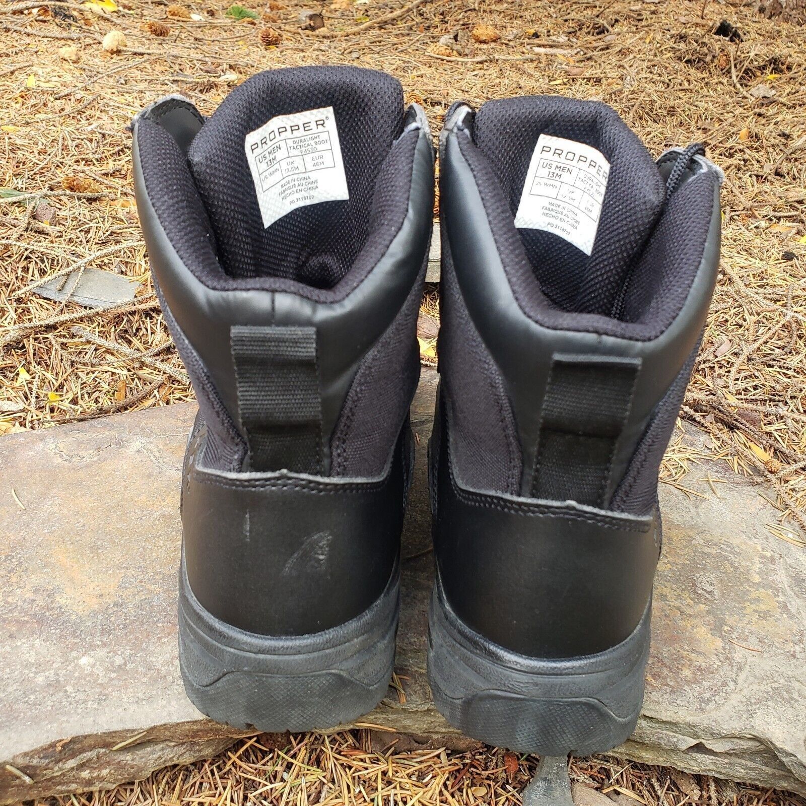 Propper Propper Tactical Boots Mens Size 13 M Black Leather Duraligh Size US 13 / EU 46 - 4 Thumbnail