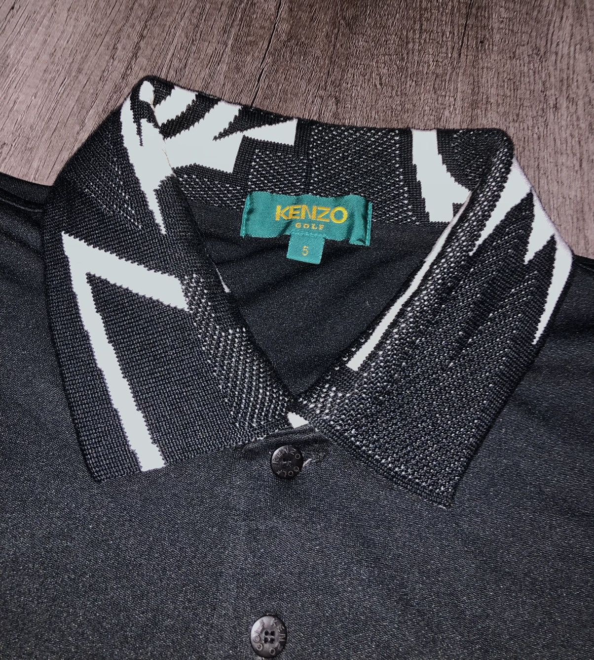 Kenzo × Vintage Vintage Kenzo Golf Pocket Long Sleeve Polo Shirt Size US XL / EU 56 / 4 - 7 Thumbnail